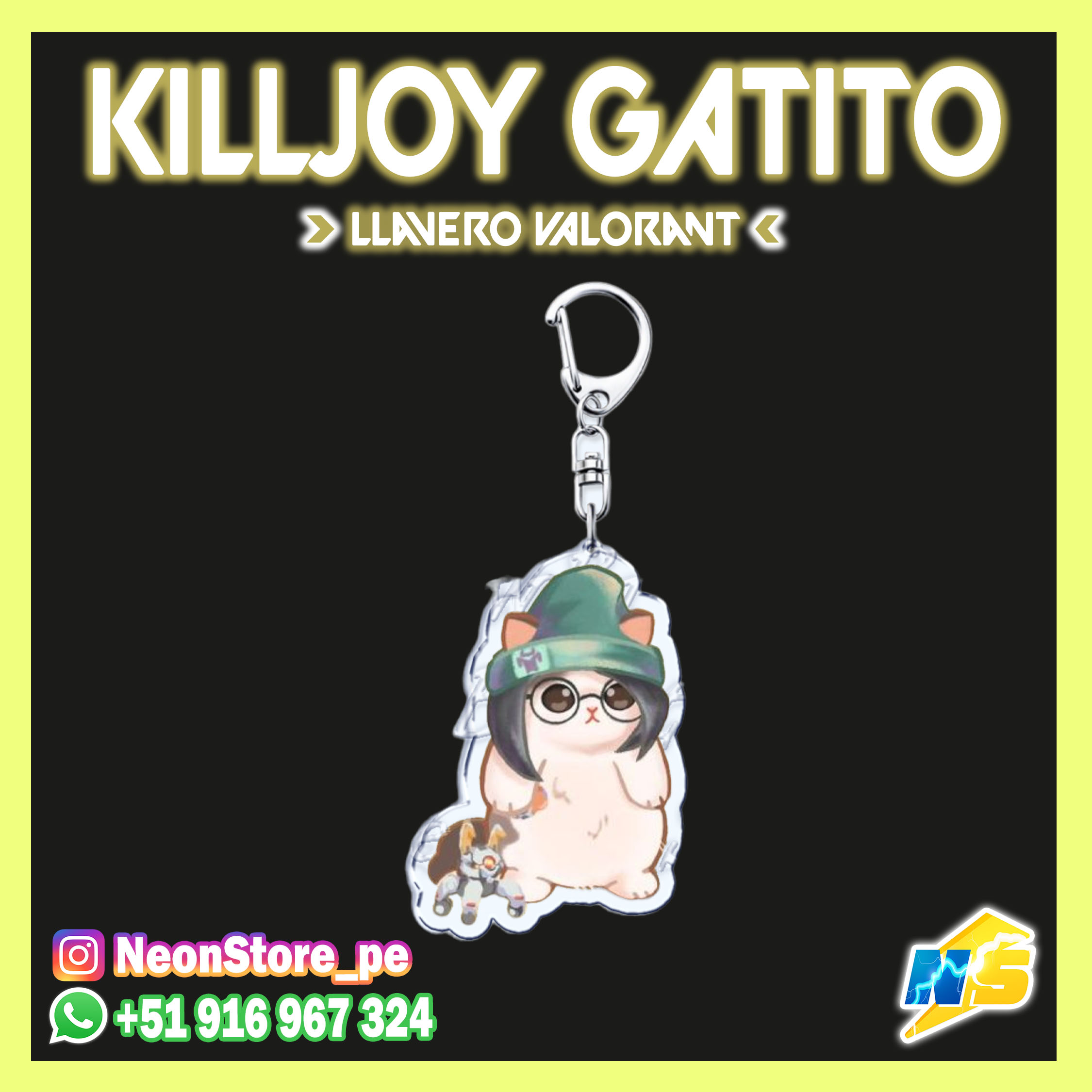 ⚡ Llaveros Gatitos - VALORANT ⚡
