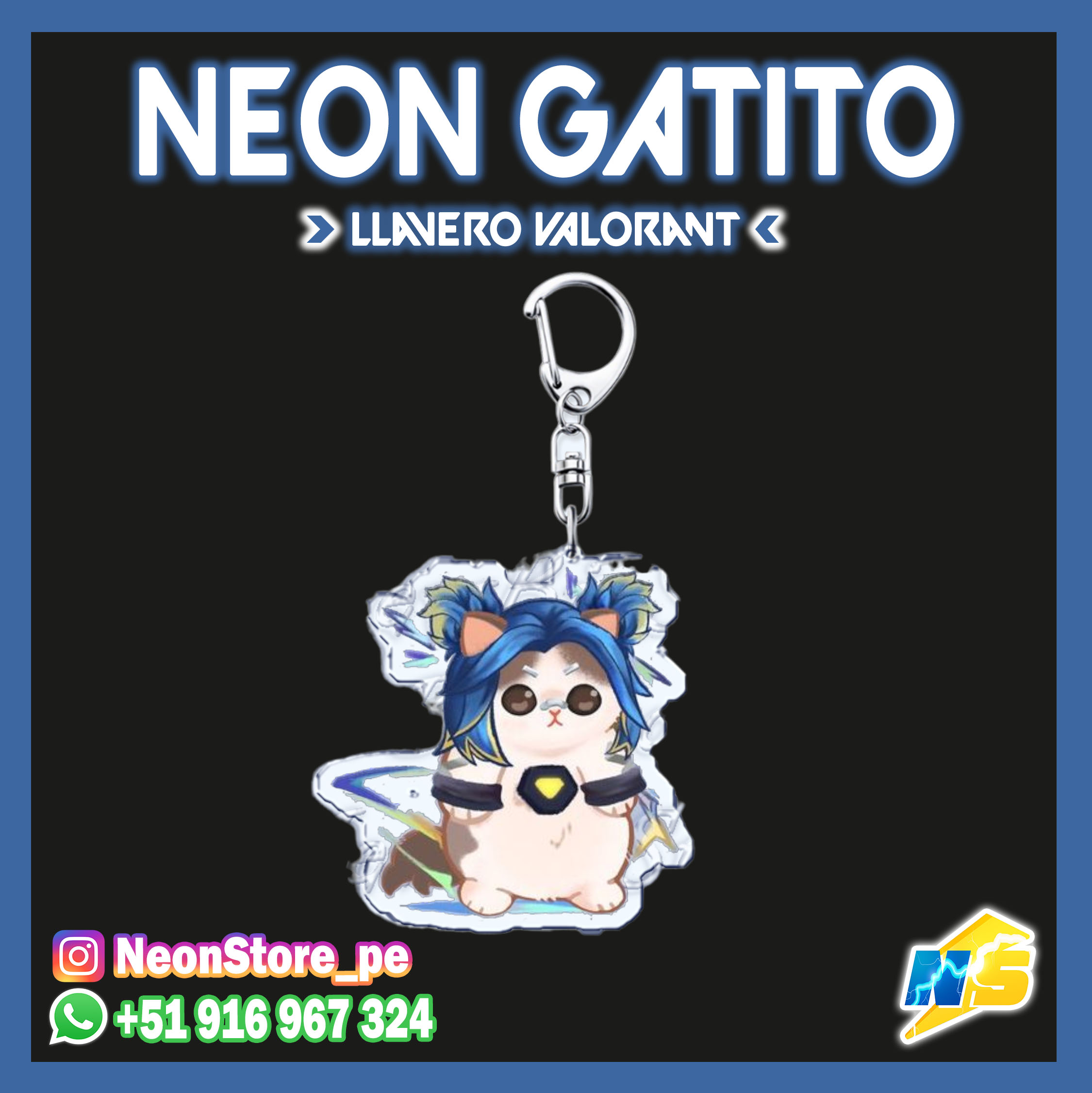 ⚡ Llaveros Gatitos - VALORANT ⚡