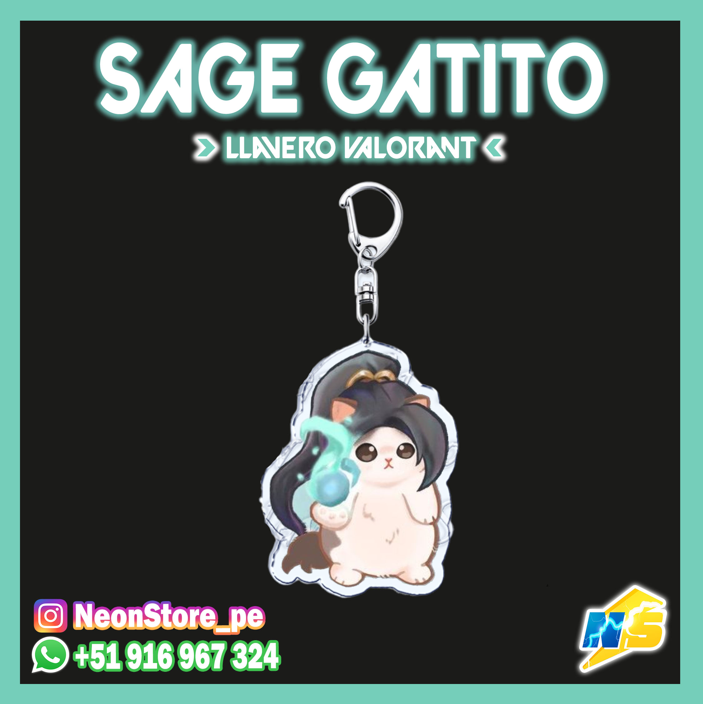 ⚡ Llaveros Gatitos - VALORANT ⚡