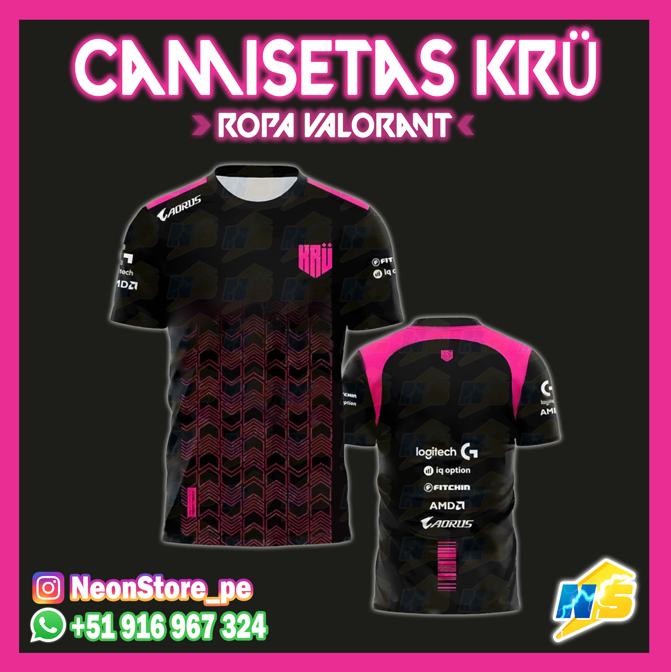 ⚡🏆 Camisetas KRÜ imitación VALORANT 🏆⚡