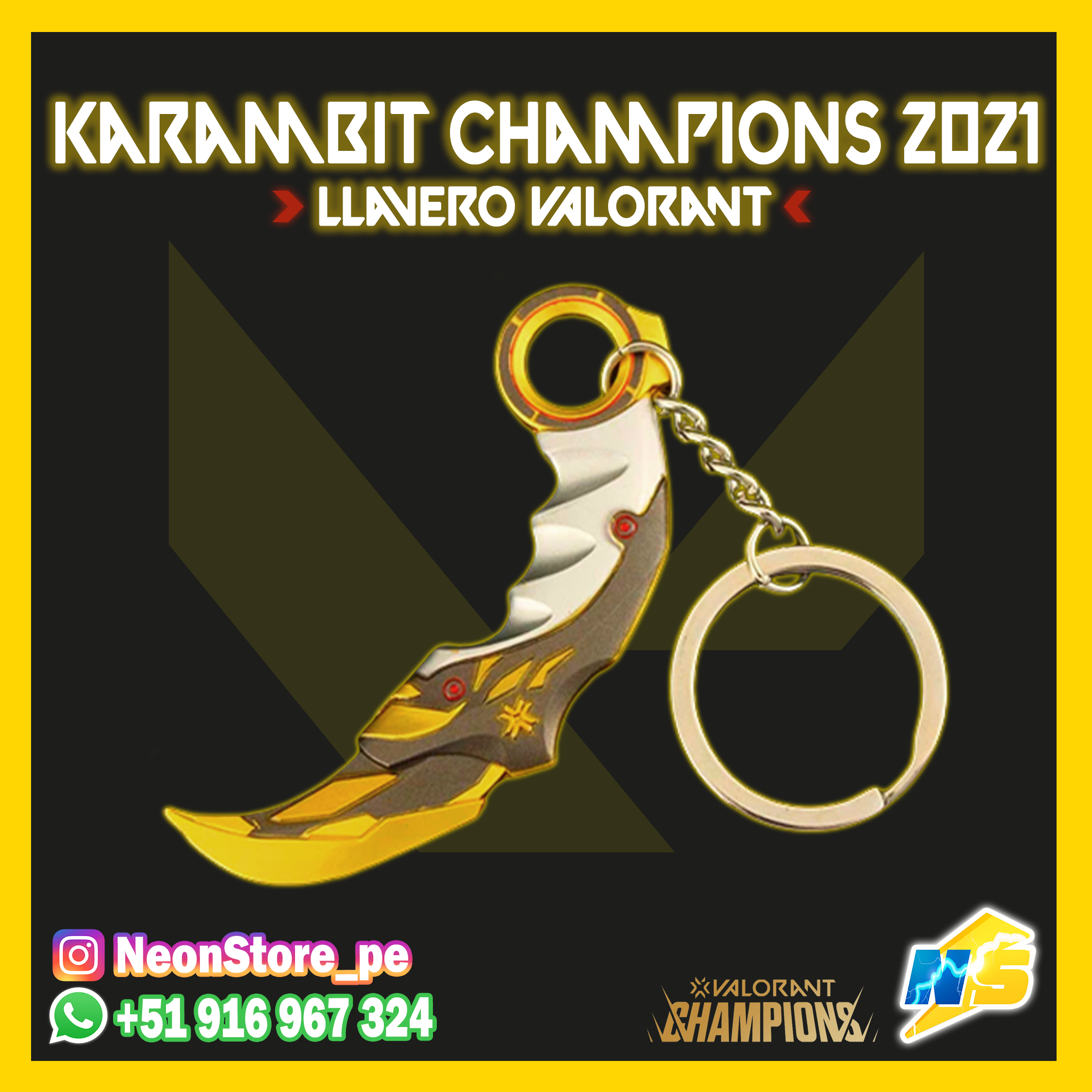 Karambit Champions 2021 Llavero - VALORANT  