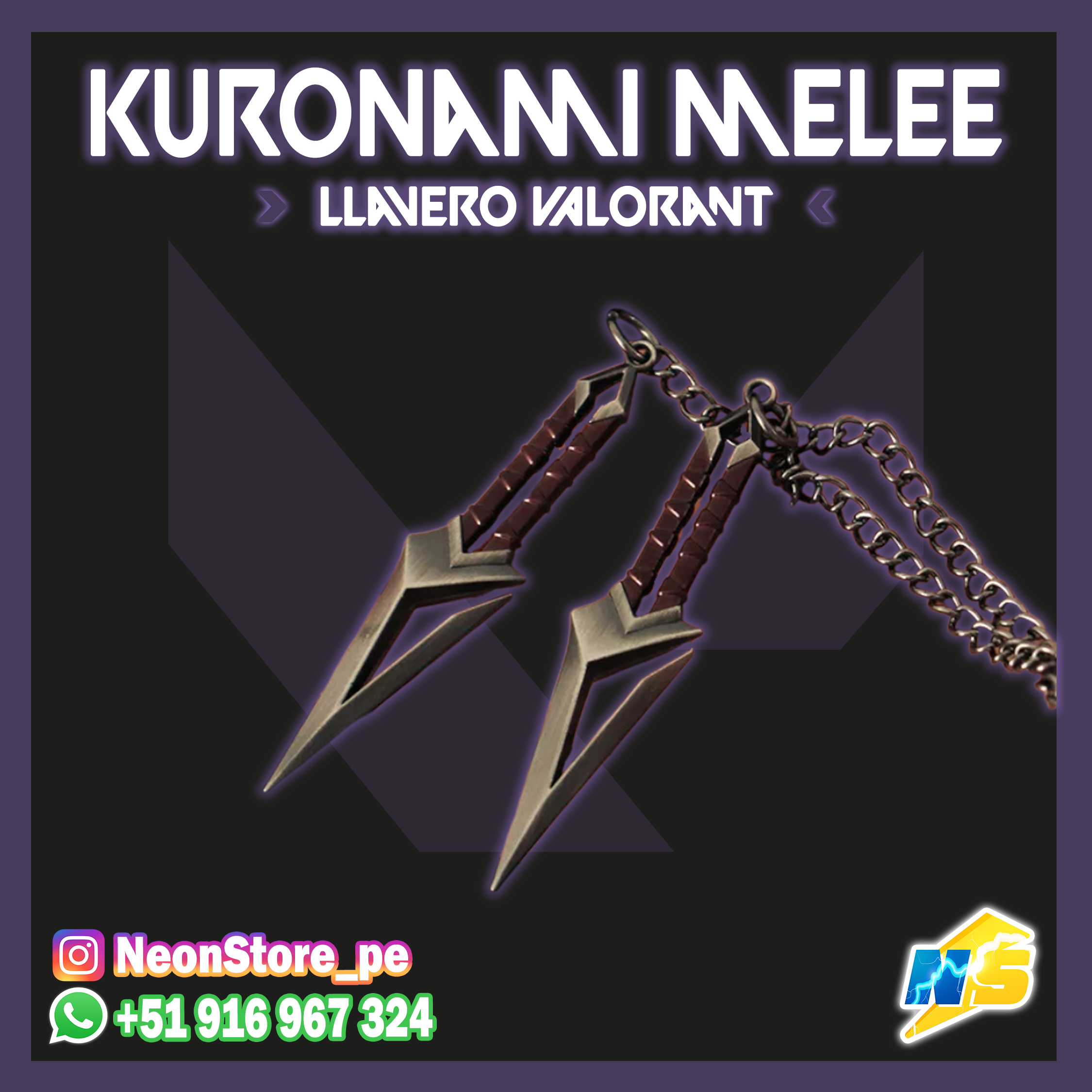 Kuronami Melee Llavero - VALORANT