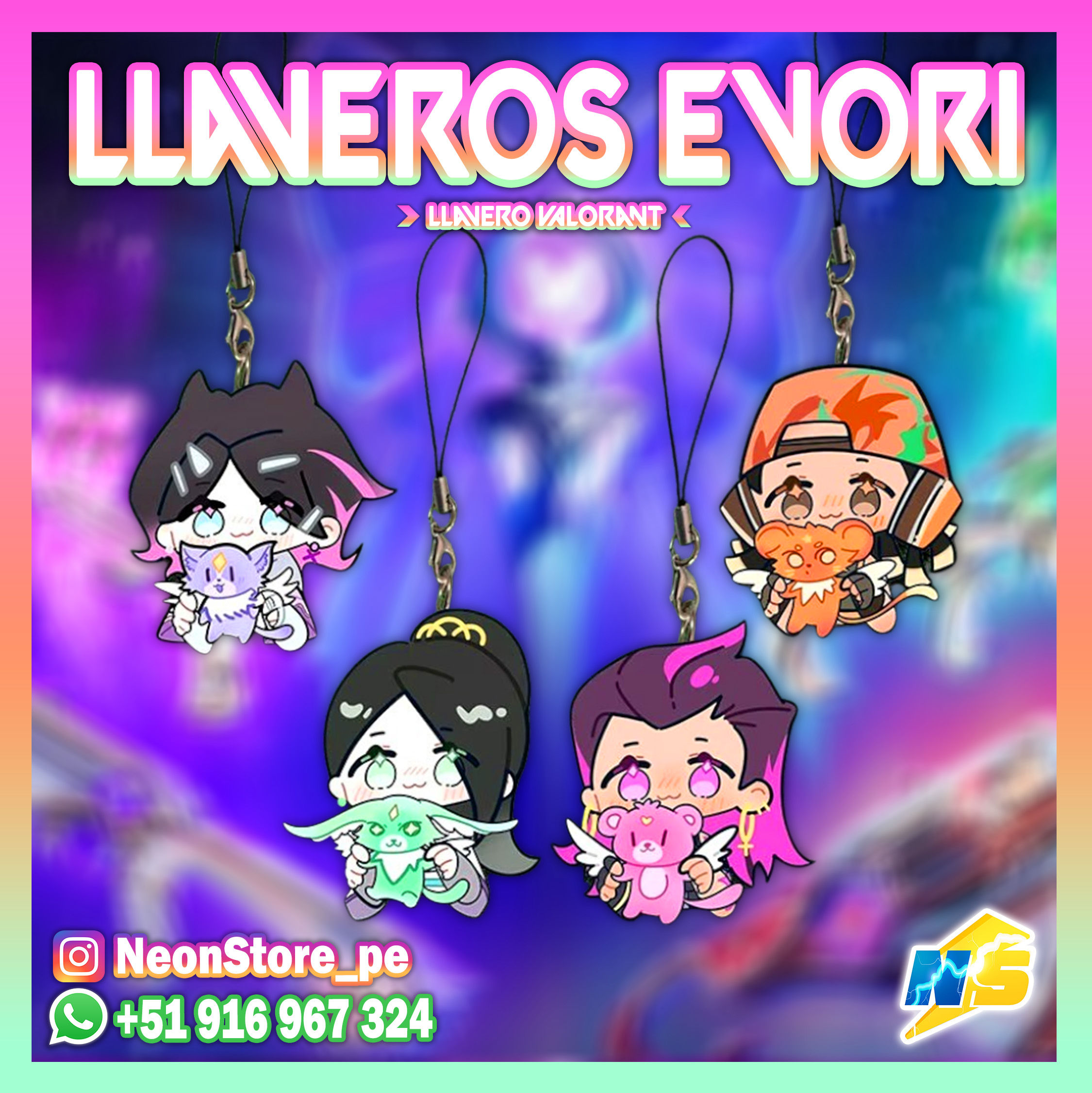 Llaveros Evori VALORANT ⚡
