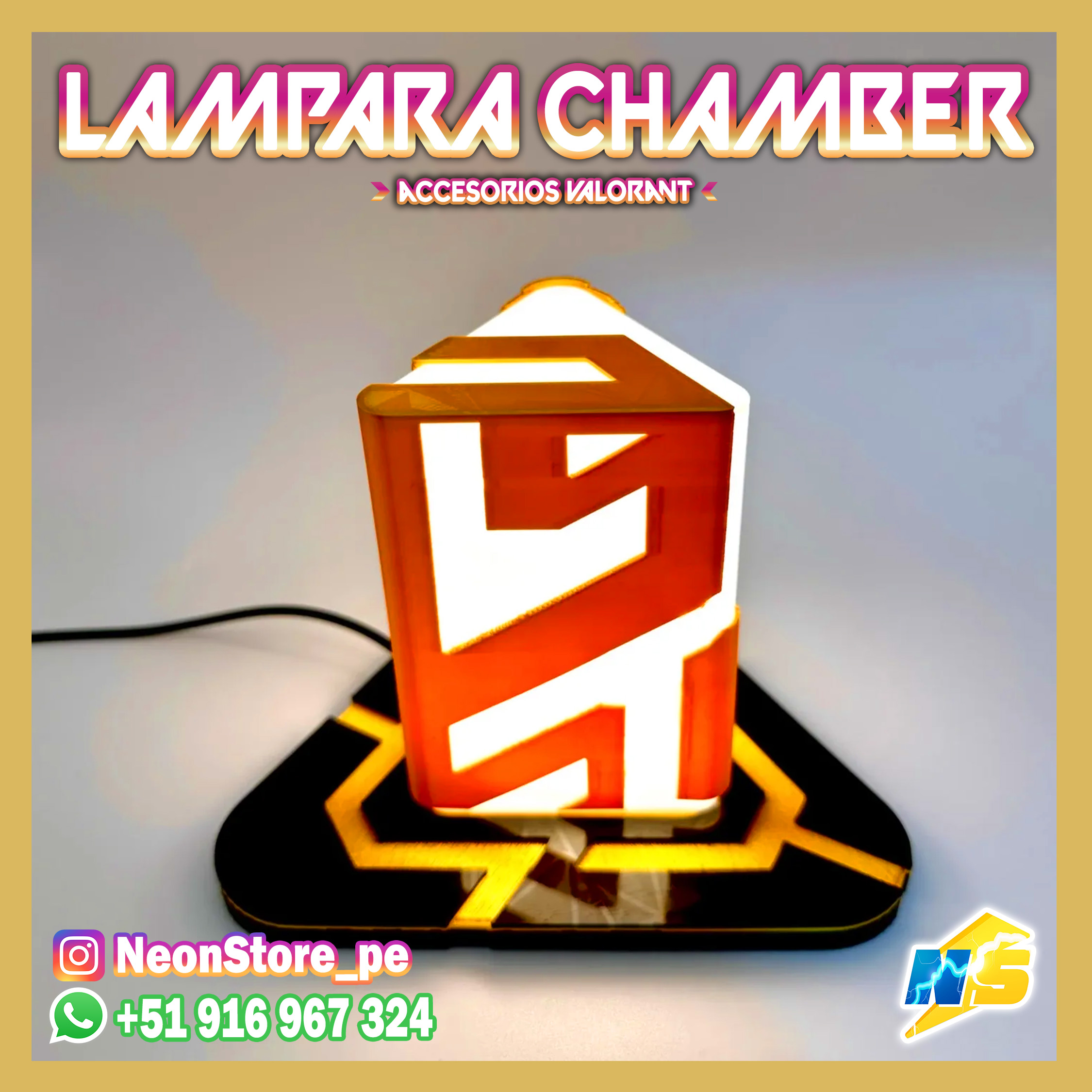 ⚡ Lámpara Chamber TP 𝗩𝗔𝗟𝗢𝗥𝗔𝗡𝗧 ⚡