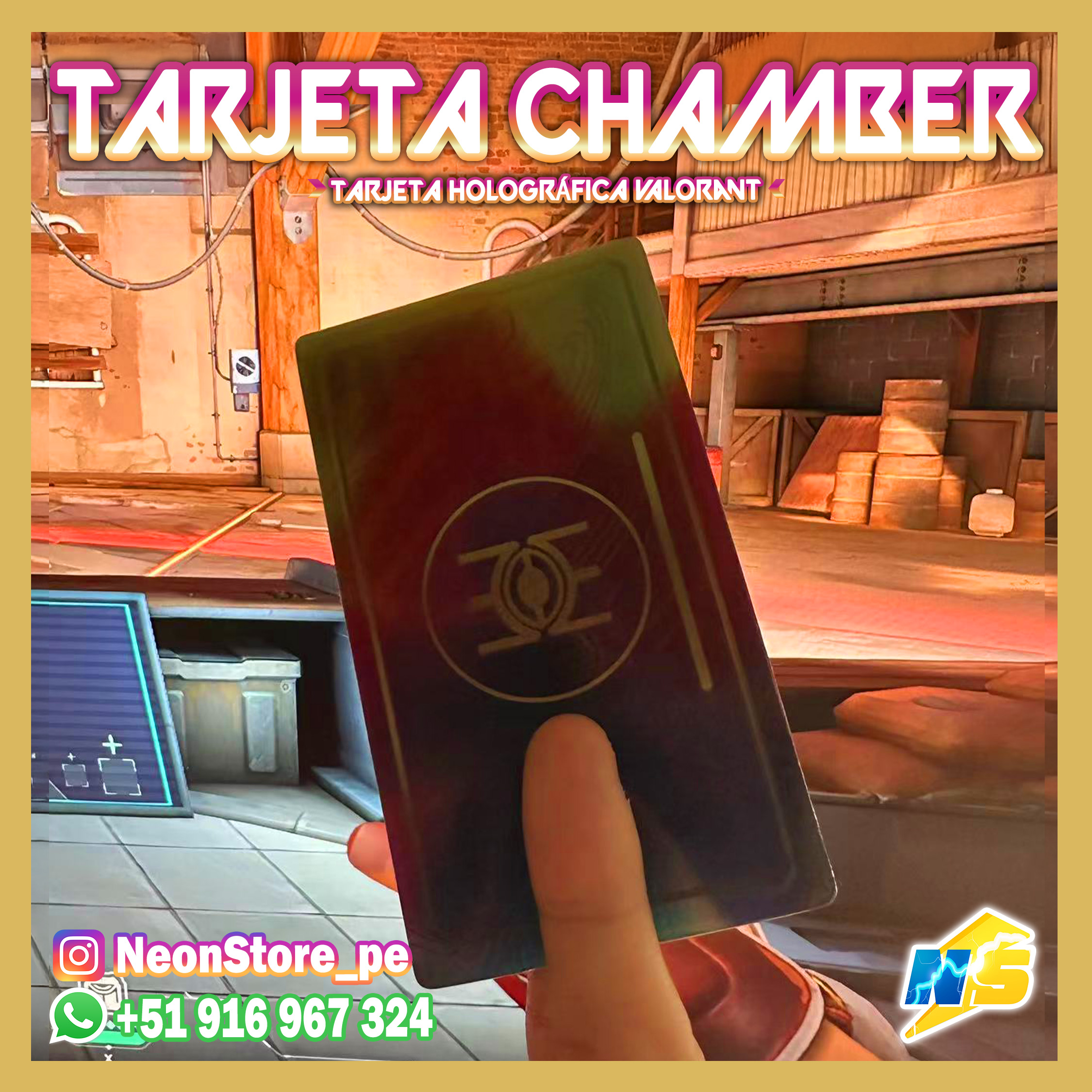 ⚡ Tarjeta Holográfica Chamber 𝗩𝗔𝗟𝗢𝗥𝗔𝗡𝗧 ⚡
