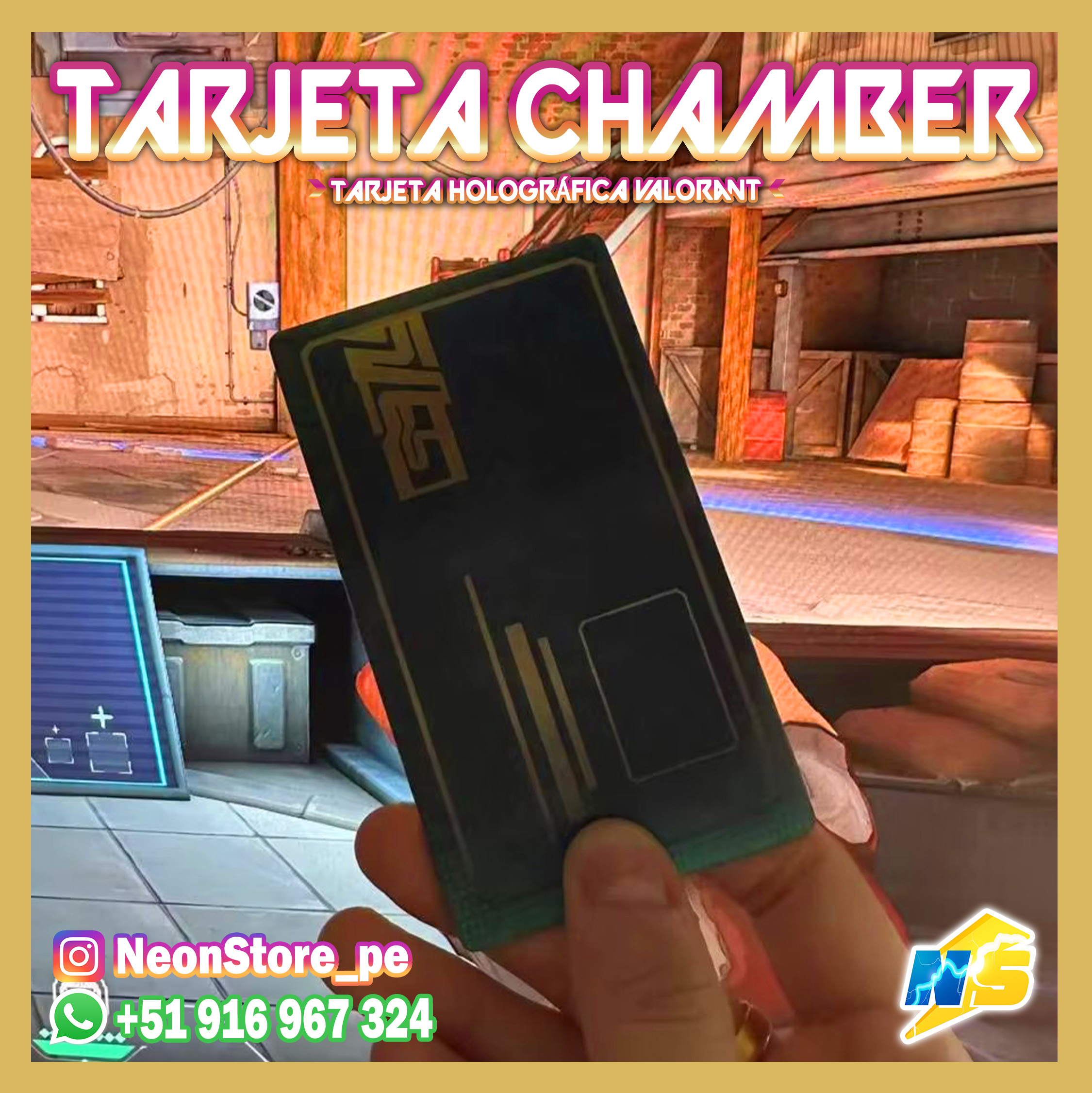 ⚡ Tarjeta Holográfica Chamber 𝗩𝗔𝗟𝗢𝗥𝗔𝗡𝗧 ⚡