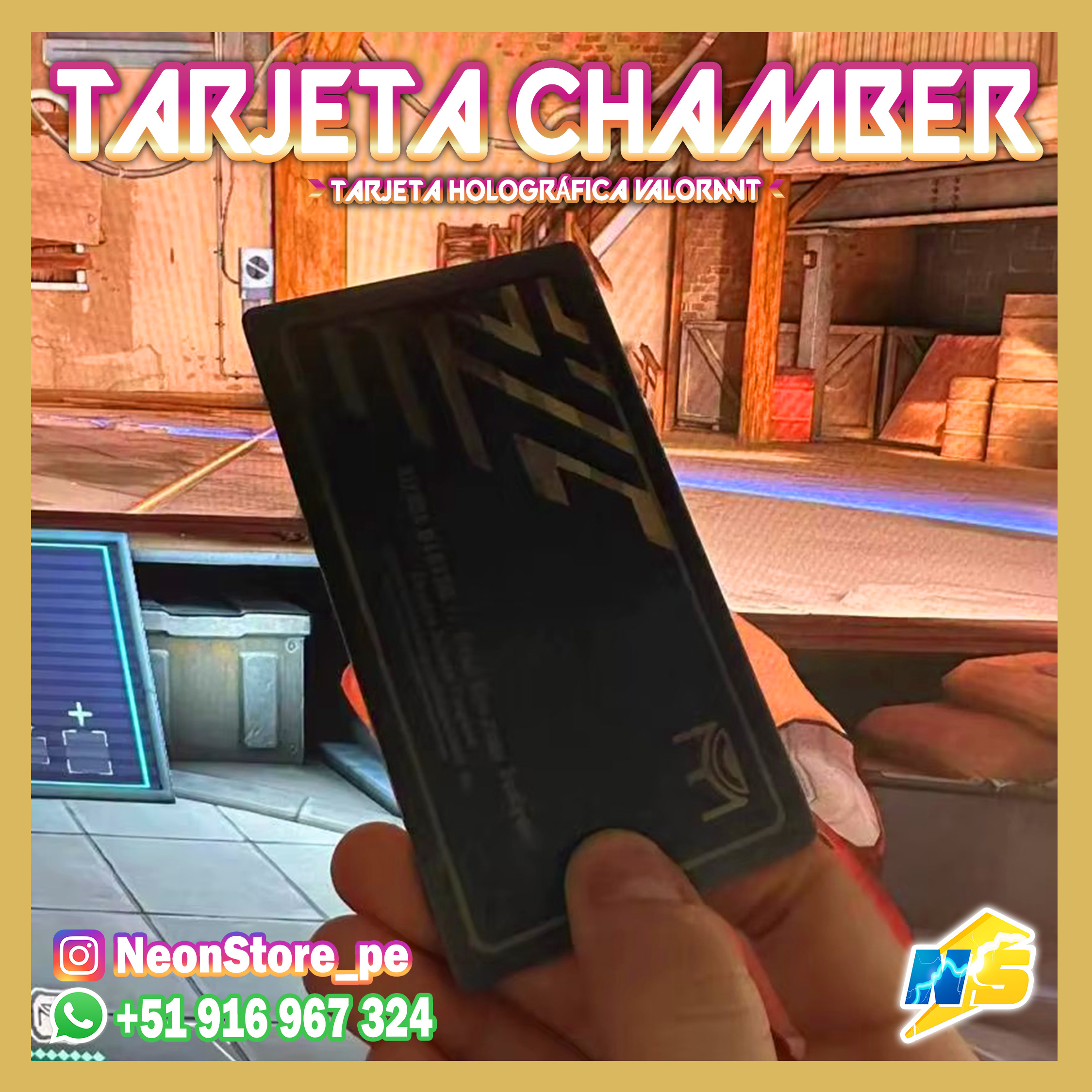 ⚡ Tarjeta Holográfica Chamber 𝗩𝗔𝗟𝗢𝗥𝗔𝗡𝗧 ⚡