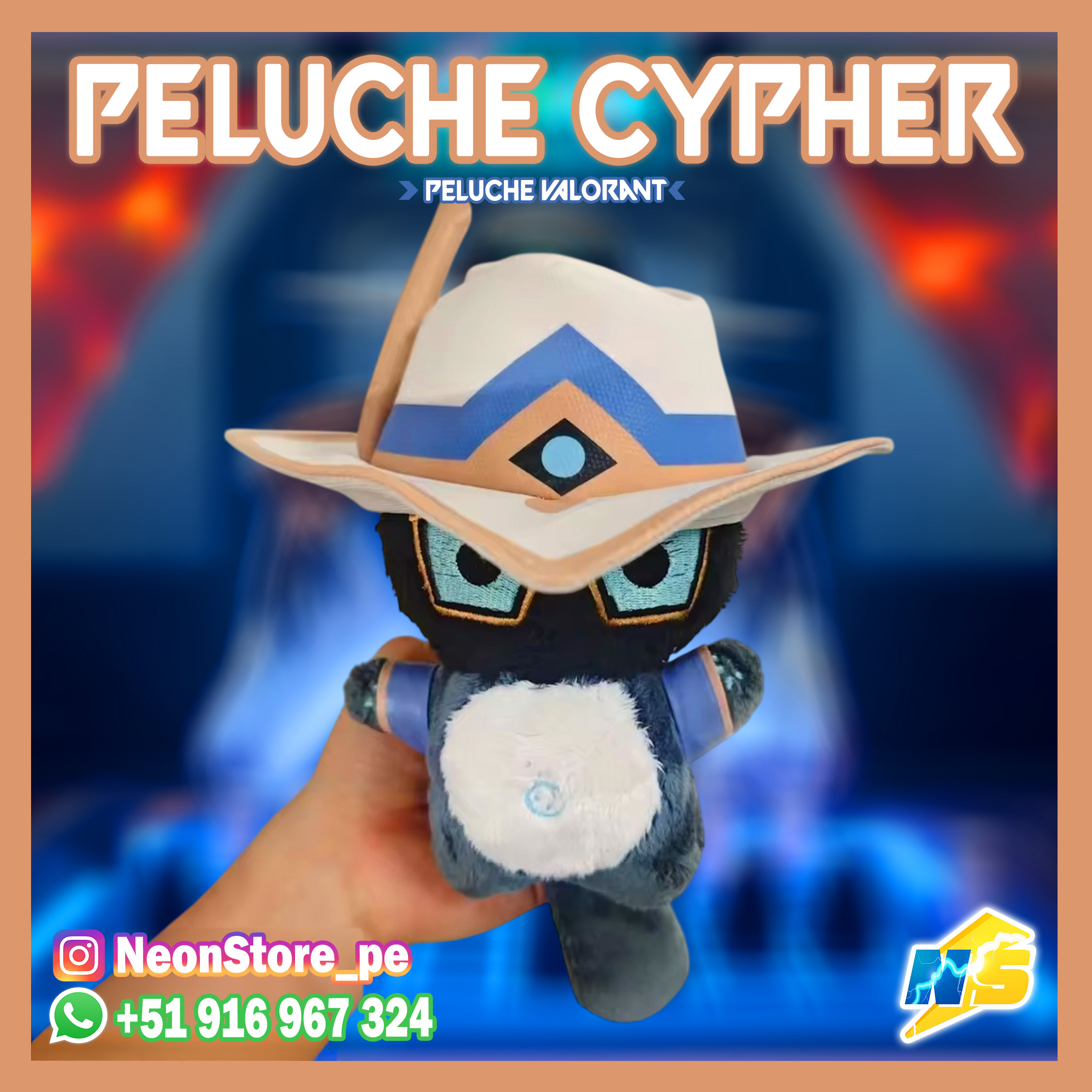 ⚡ Cypher Peluche llavero 𝗩𝗔𝗟𝗢𝗥𝗔𝗡𝗧 ⚡