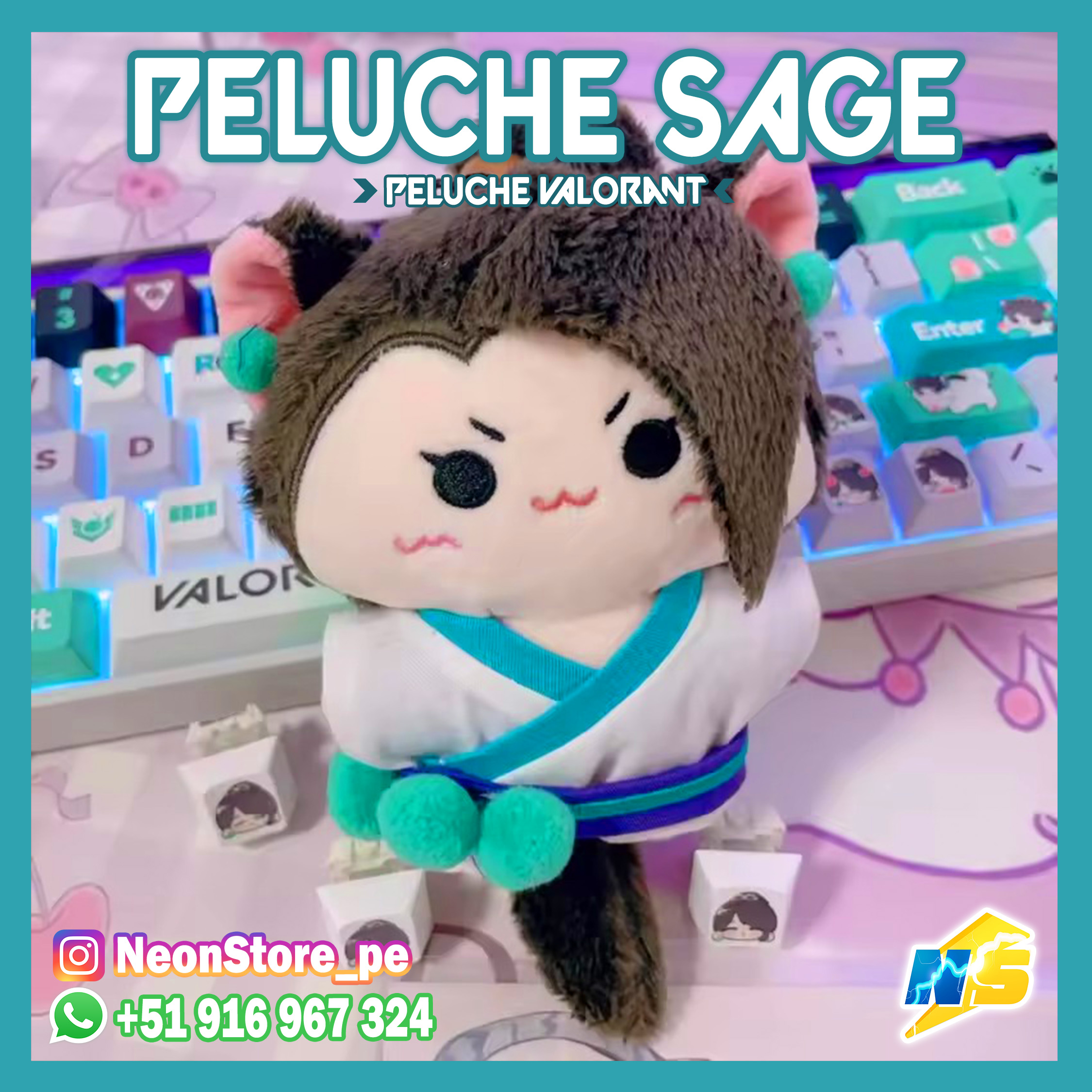 ⚡ Sage Peluche llavero VALORANT ⚡