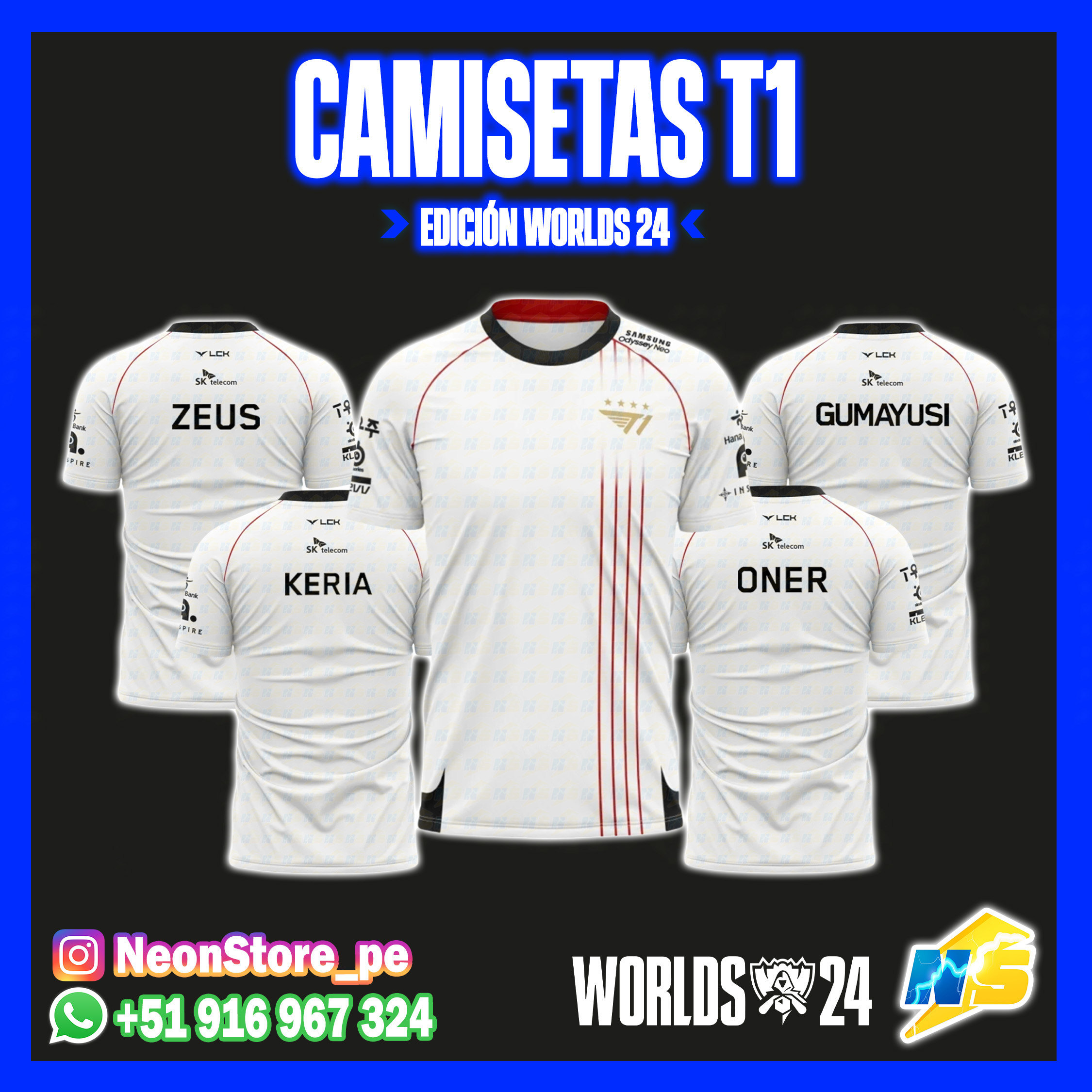 ⚡ CAMISETAS T1 𝗟𝗘𝗔𝗚𝗨𝗘 𝗢𝗙 𝗟𝗘𝗚𝗘𝗡𝗗𝗦 ⚡