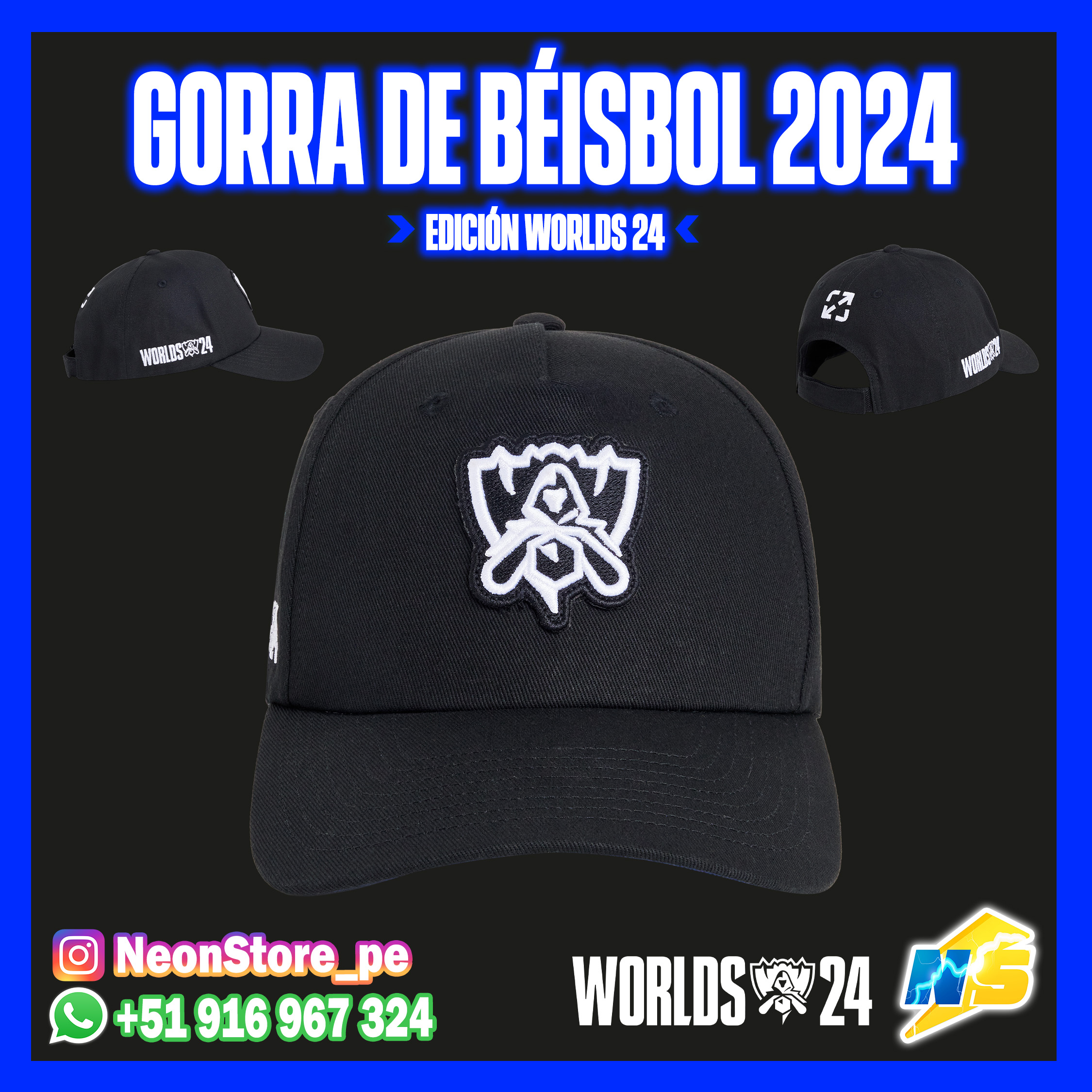 ⚡ Gorra de Béisbol RiotGames 𝗟𝗘𝗔𝗚𝗨𝗘 𝗢𝗙 𝗟𝗘𝗚𝗘𝗡𝗗𝗦 ⚡