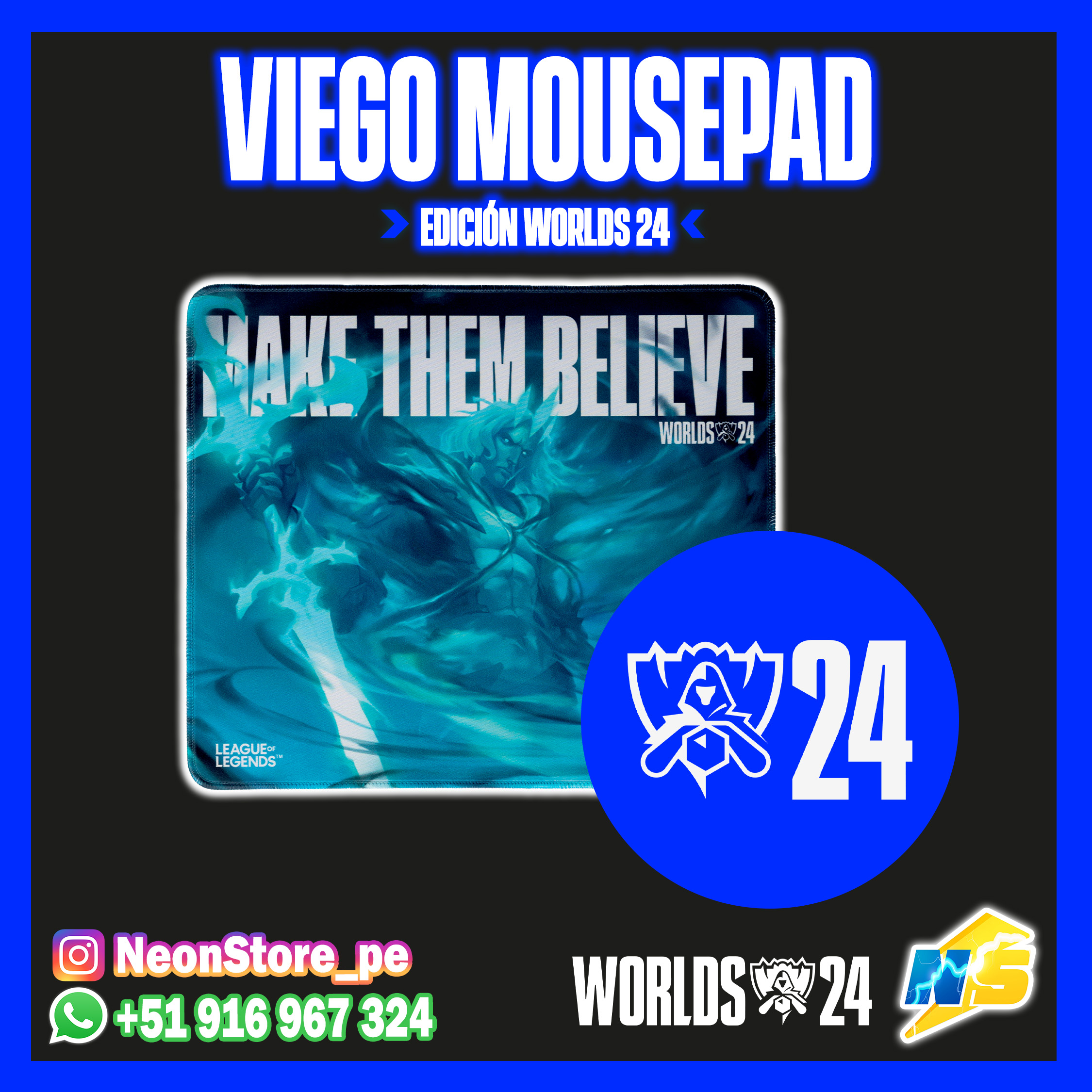 ⚡ Viego Mousepad RiotGames 𝗟𝗘𝗔𝗚𝗨𝗘 𝗢𝗙 𝗟𝗘𝗚𝗘𝗡𝗗𝗦 ⚡