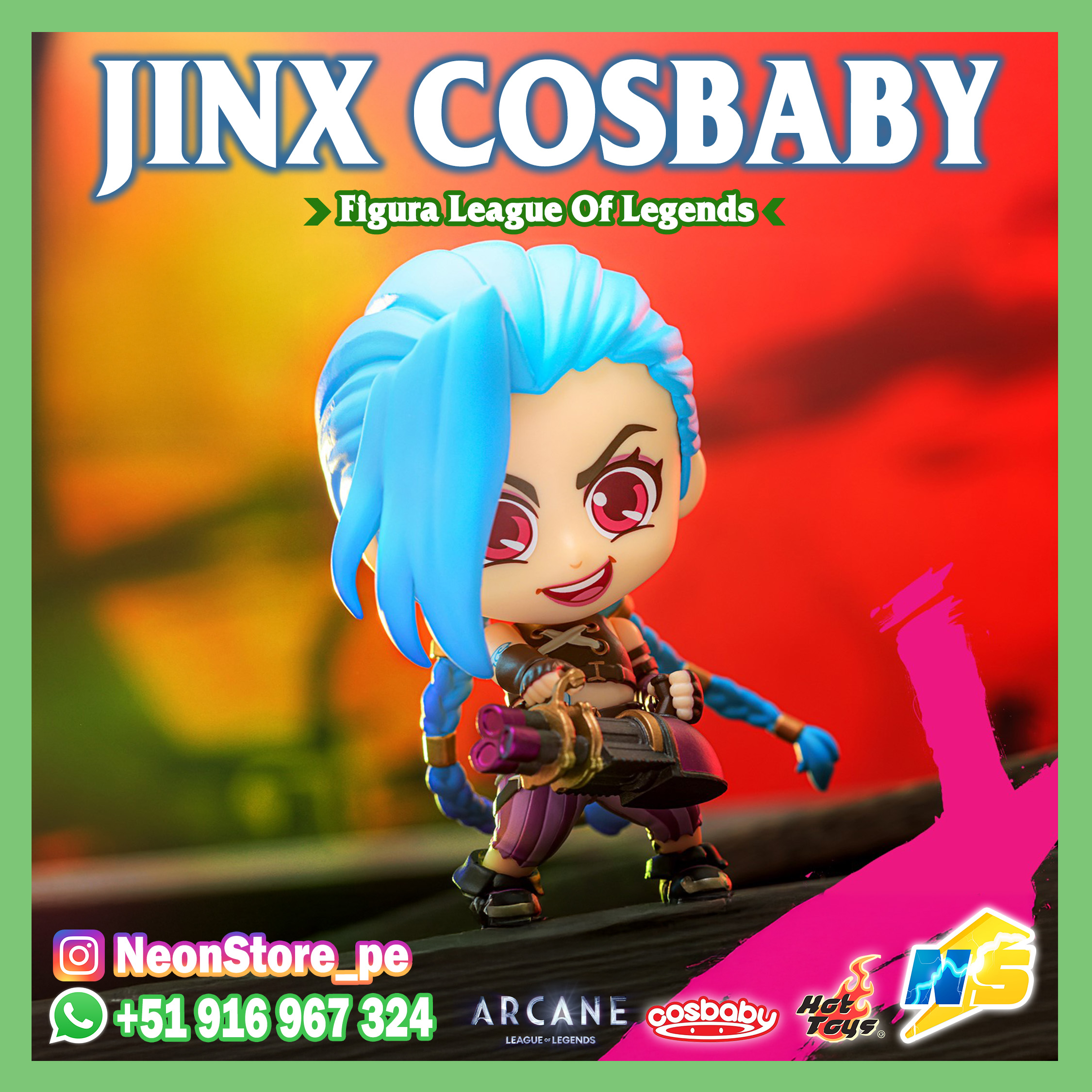 ⚡ JINX COSBABY ARCANE 𝗟𝗘𝗔𝗚𝗨𝗘 𝗢𝗙 𝗟𝗘𝗚𝗘𝗡𝗗𝗦 ⚡