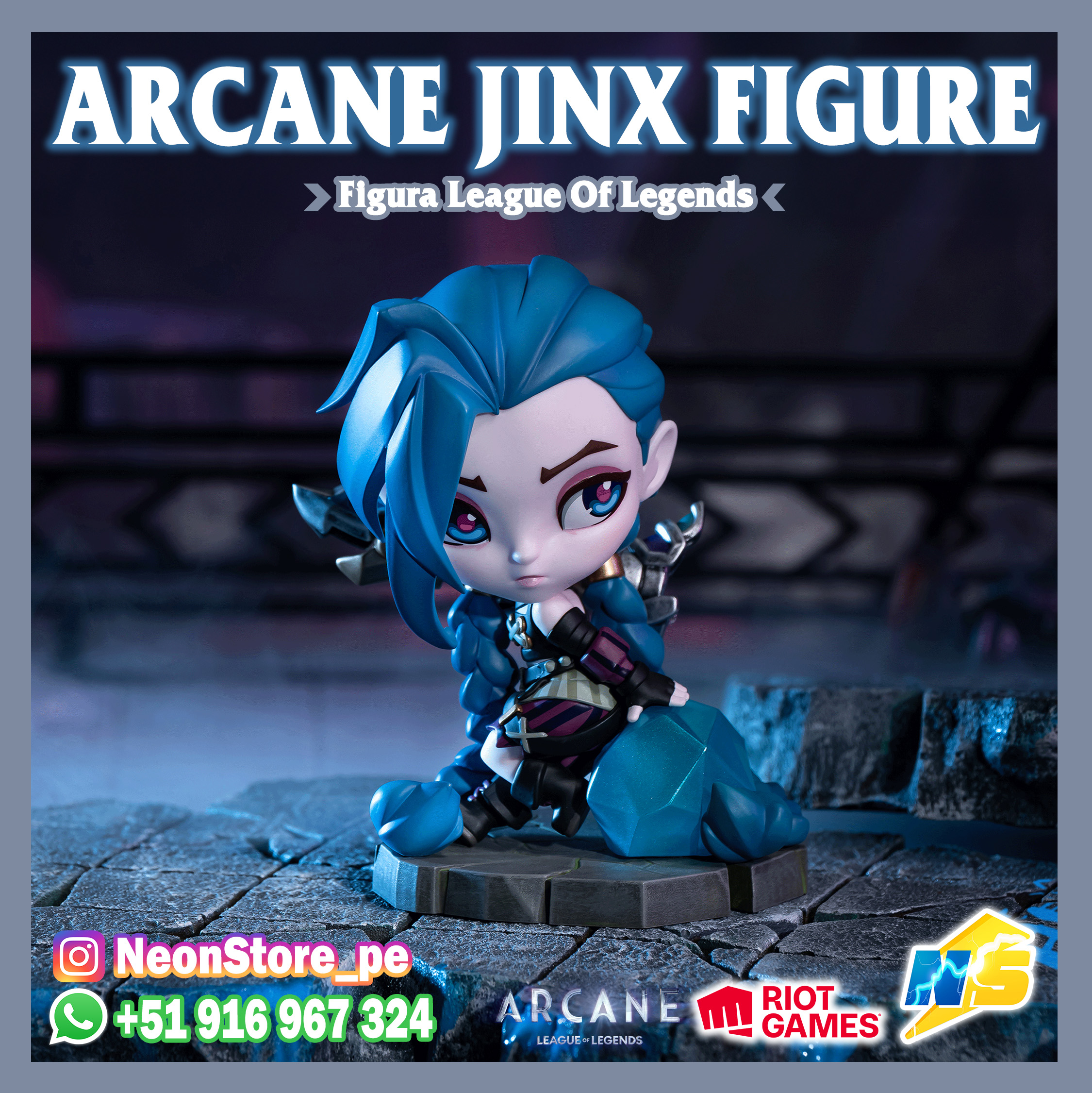 ⚡ Arcane Jinx Figura RiotGames LOL ⚡