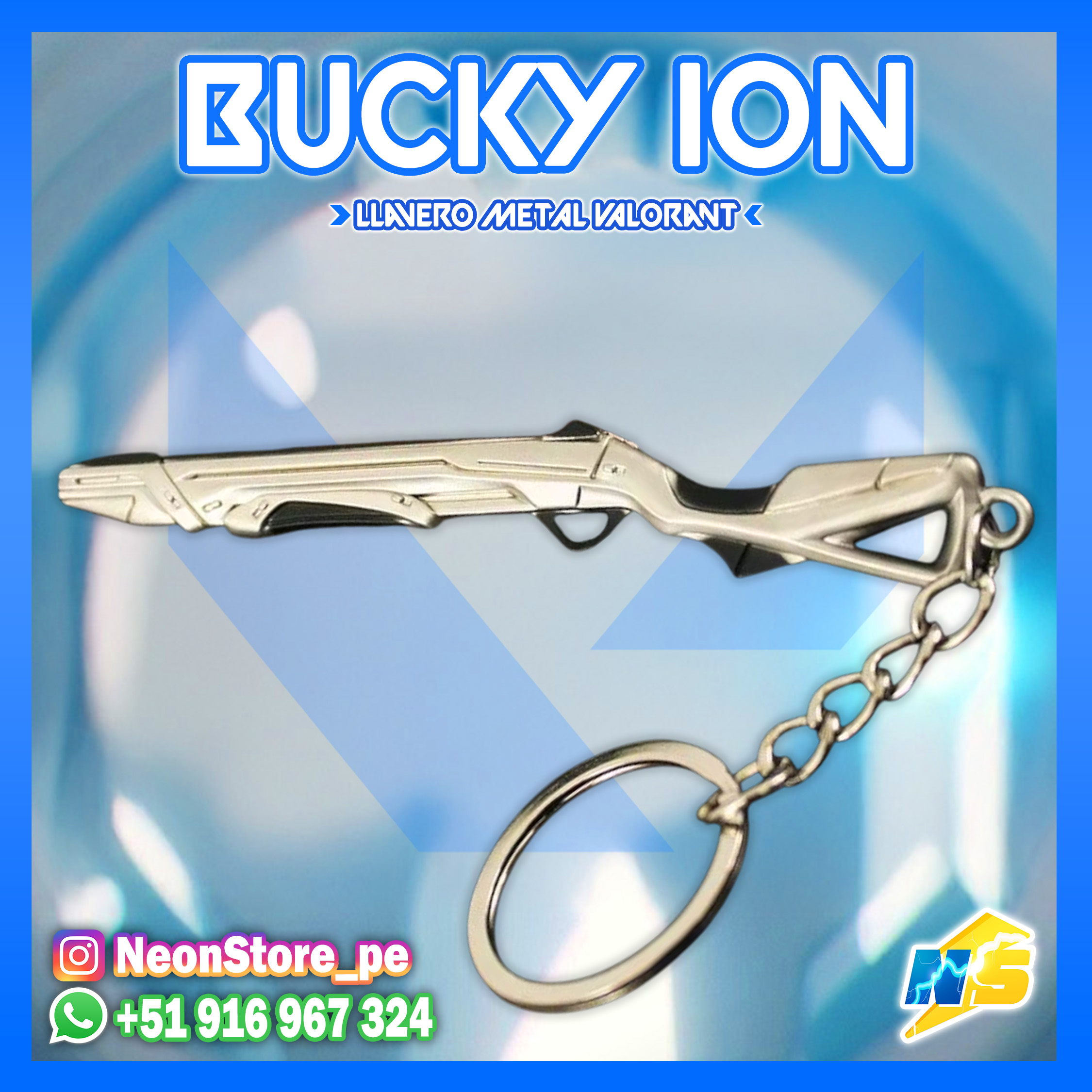 ⚡ Llavero Bucky ION 𝗩𝗔𝗟𝗢𝗥𝗔𝗡𝗧 ⚡