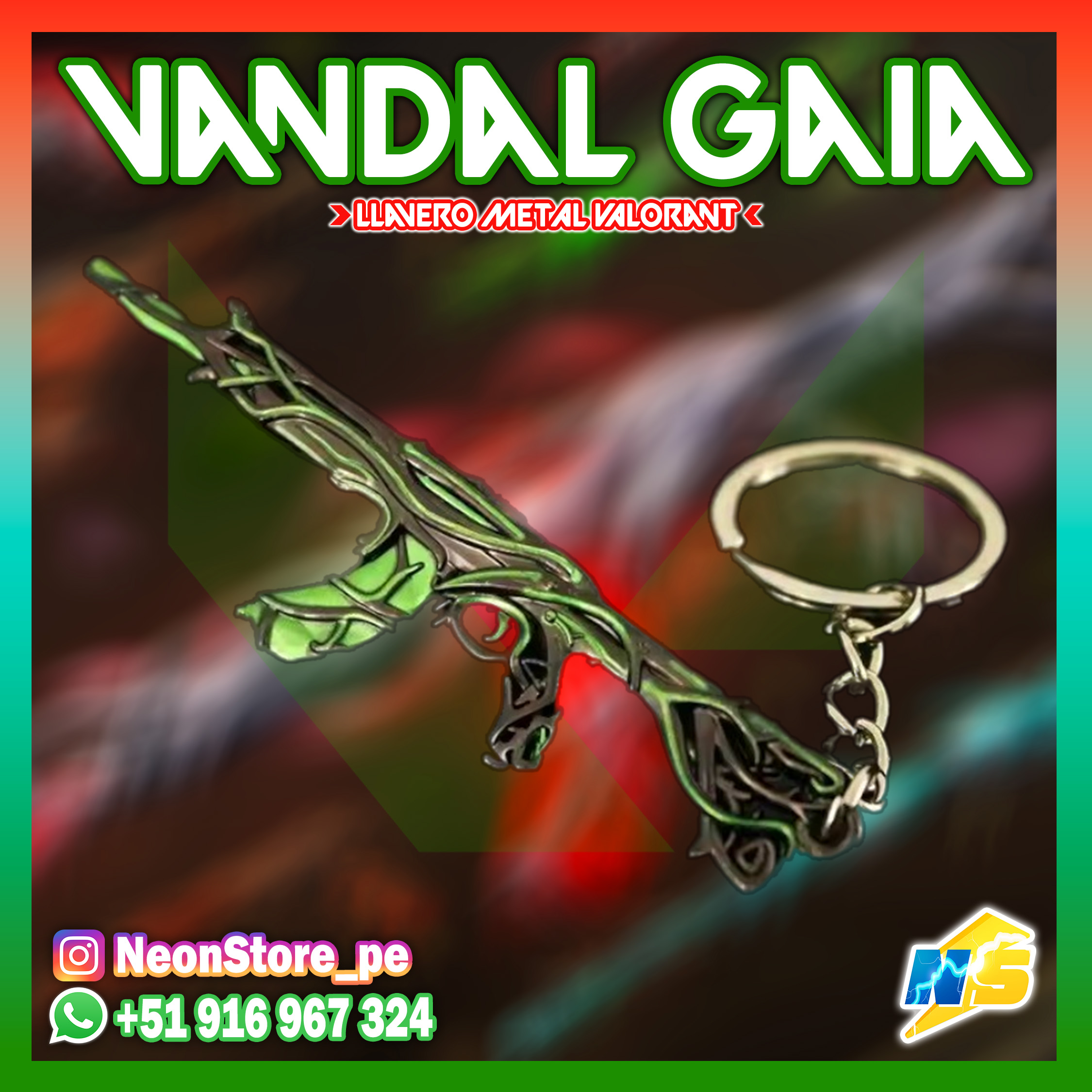 ⚡ Llavero Vandal Gaia 𝗩𝗔𝗟𝗢𝗥𝗔𝗡𝗧 ⚡