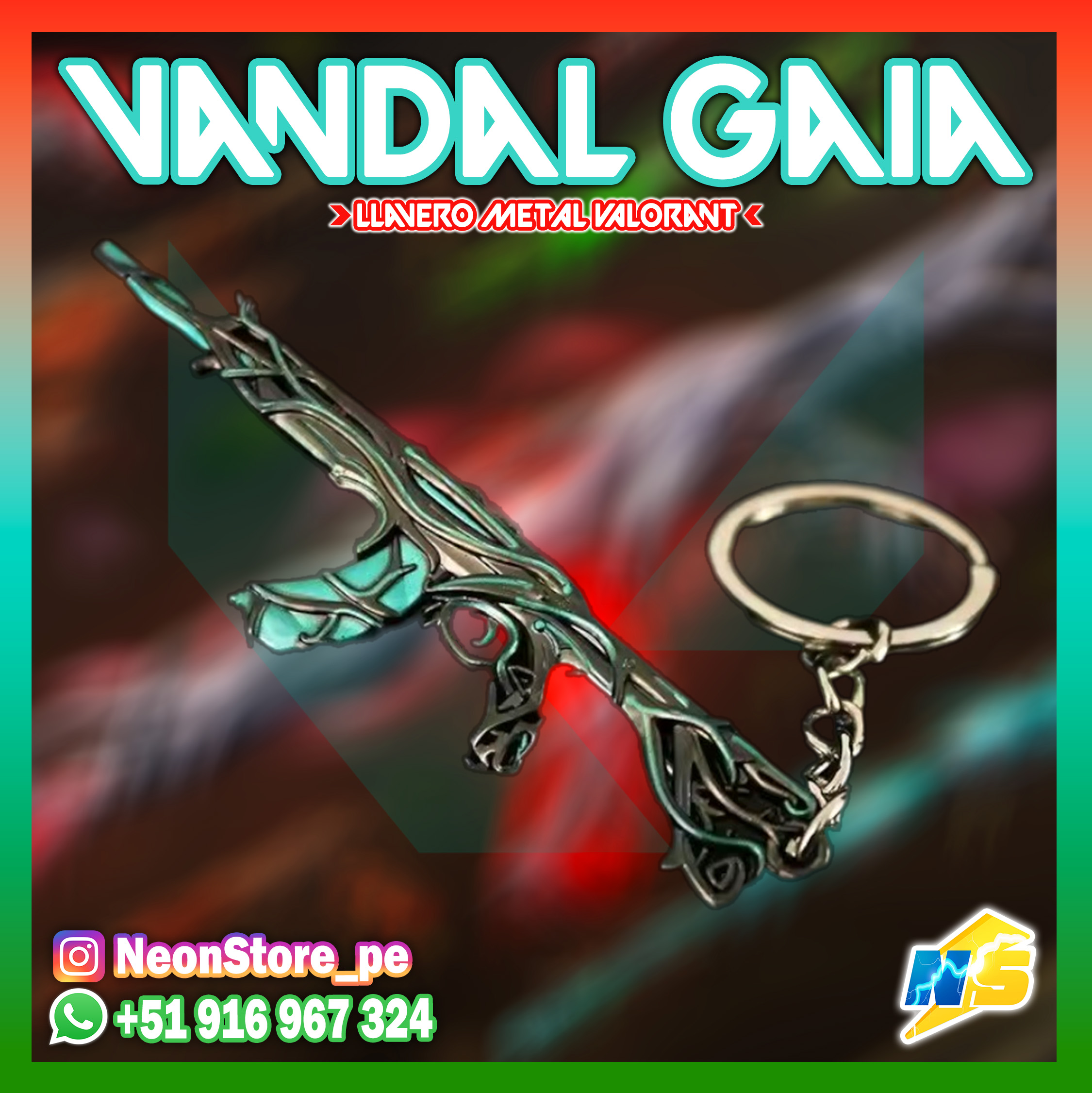 ⚡ Llavero Vandal Gaia 𝗩𝗔𝗟𝗢𝗥𝗔𝗡𝗧 ⚡