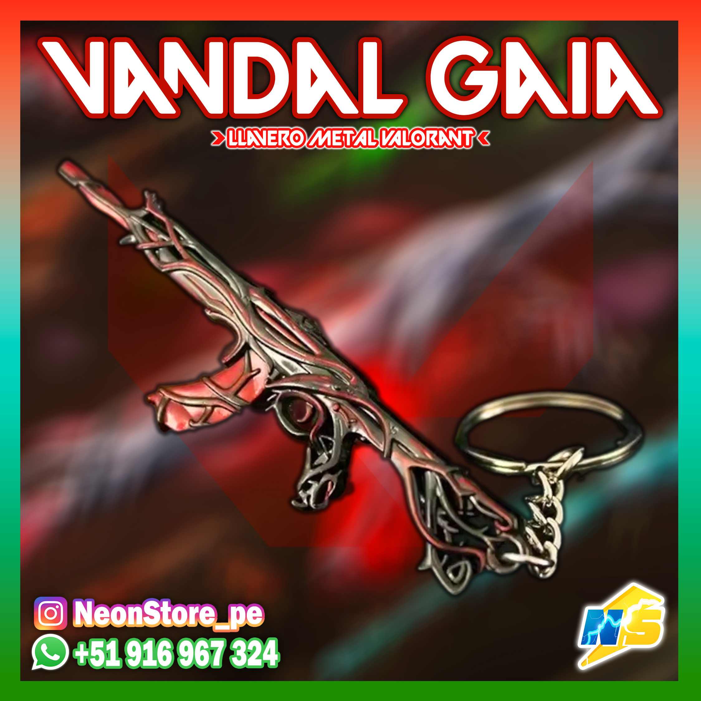 ⚡ Llavero Vandal Gaia 𝗩𝗔𝗟𝗢𝗥𝗔𝗡𝗧 ⚡