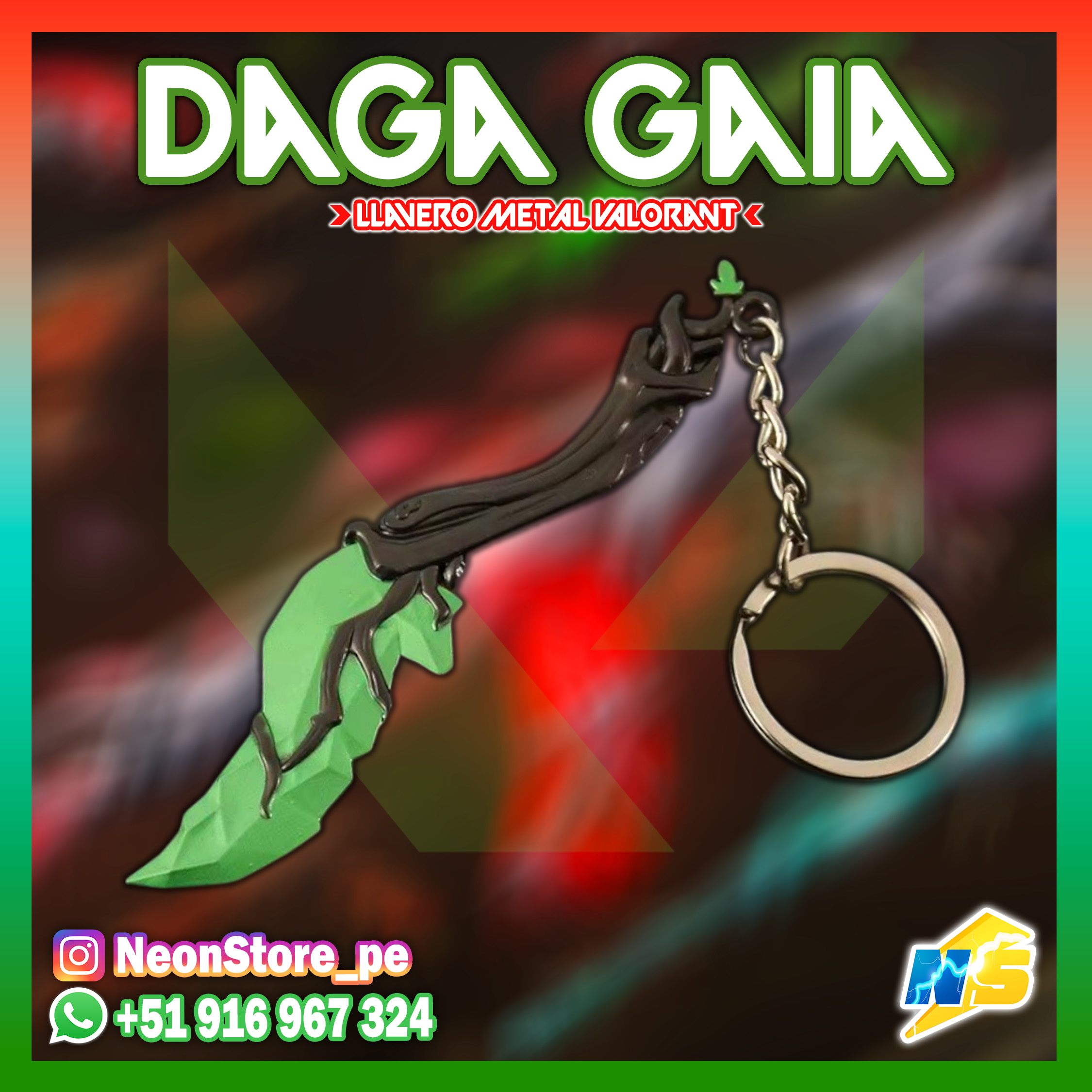 ⚡ Llavero Daga Gaia 𝗩𝗔𝗟𝗢𝗥𝗔𝗡𝗧 ⚡