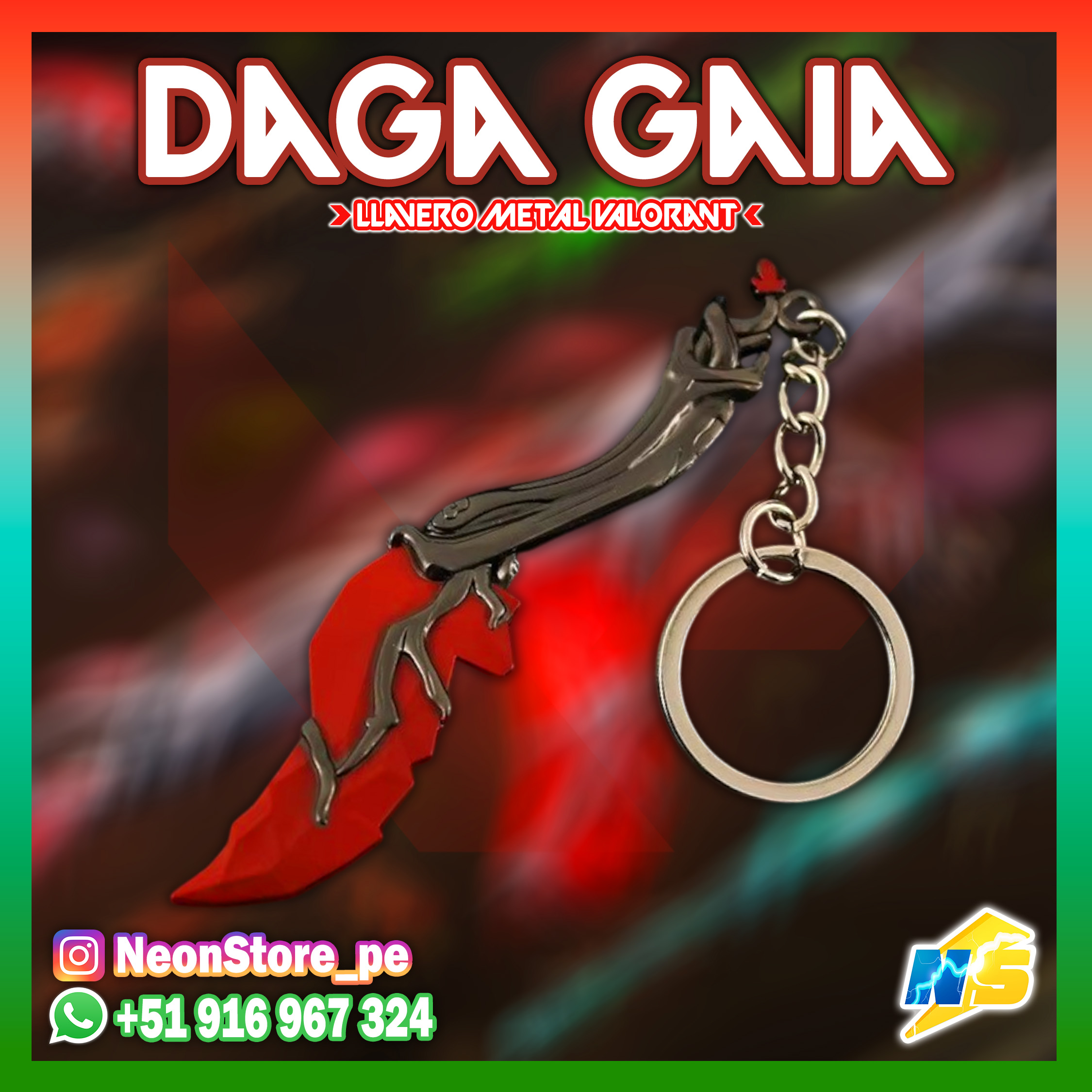 ⚡ Llavero Daga Gaia 𝗩𝗔𝗟𝗢𝗥𝗔𝗡𝗧 ⚡