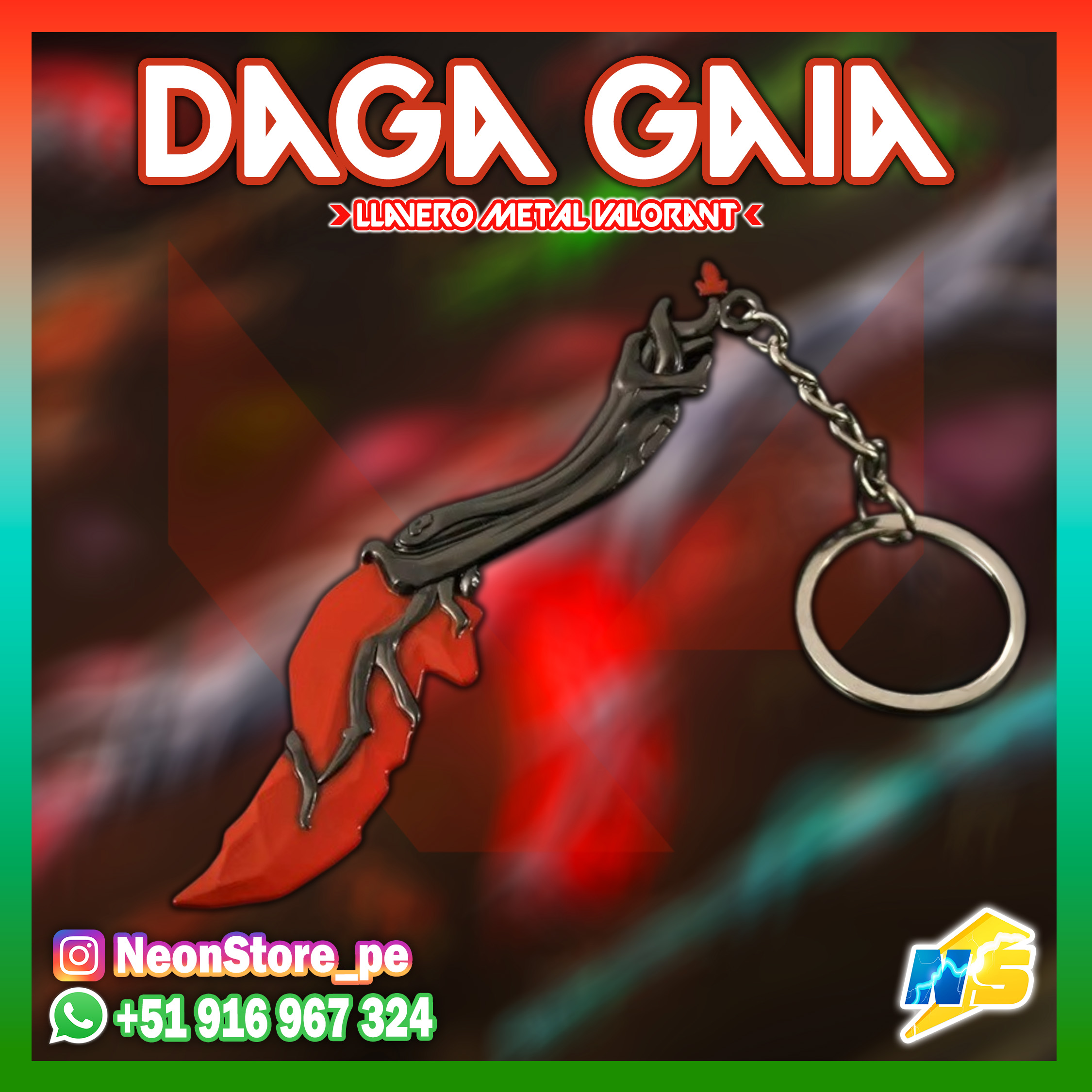 ⚡ Llavero Daga Gaia 𝗩𝗔𝗟𝗢𝗥𝗔𝗡𝗧 ⚡