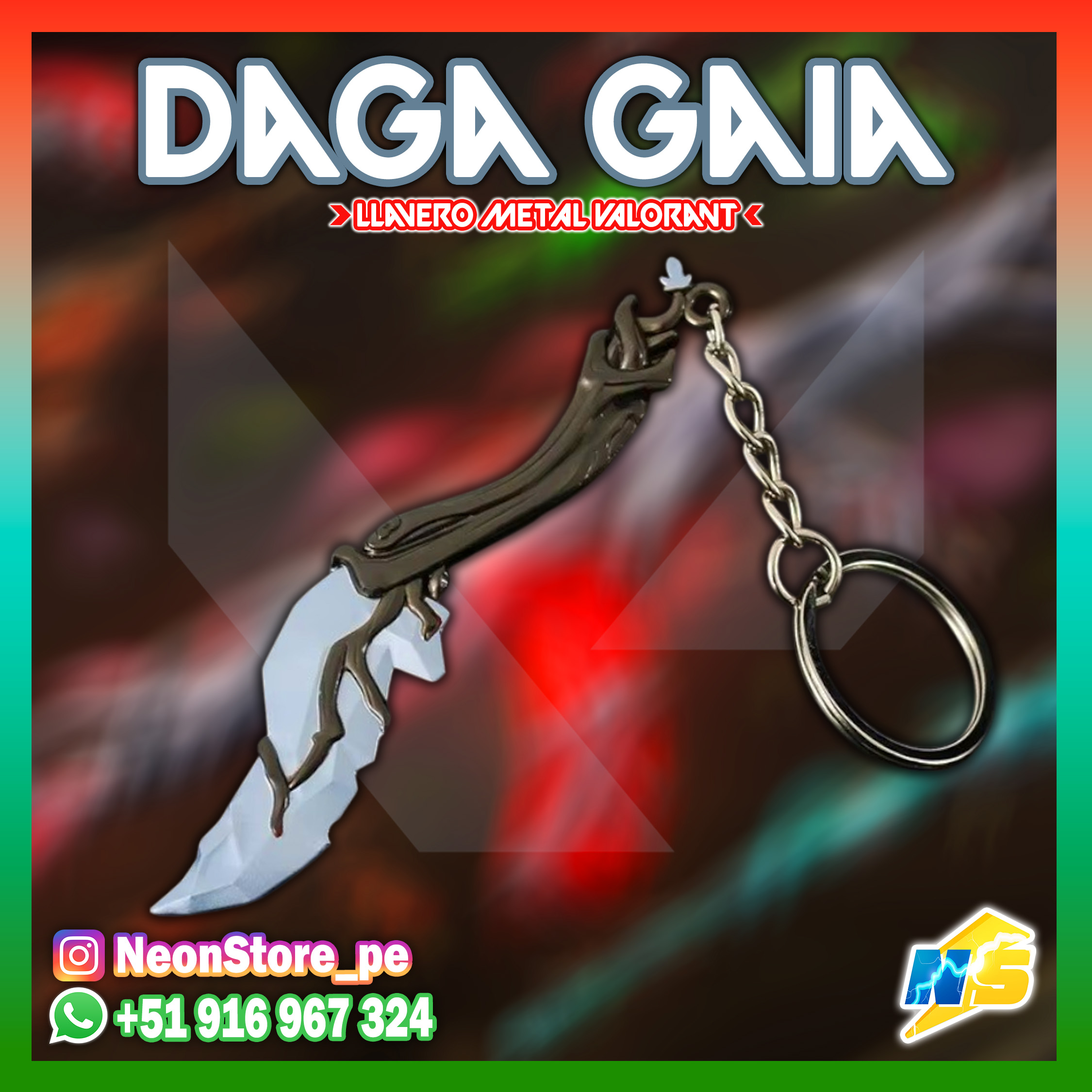 ⚡ Llavero Daga Gaia 𝗩𝗔𝗟𝗢𝗥𝗔𝗡𝗧 ⚡