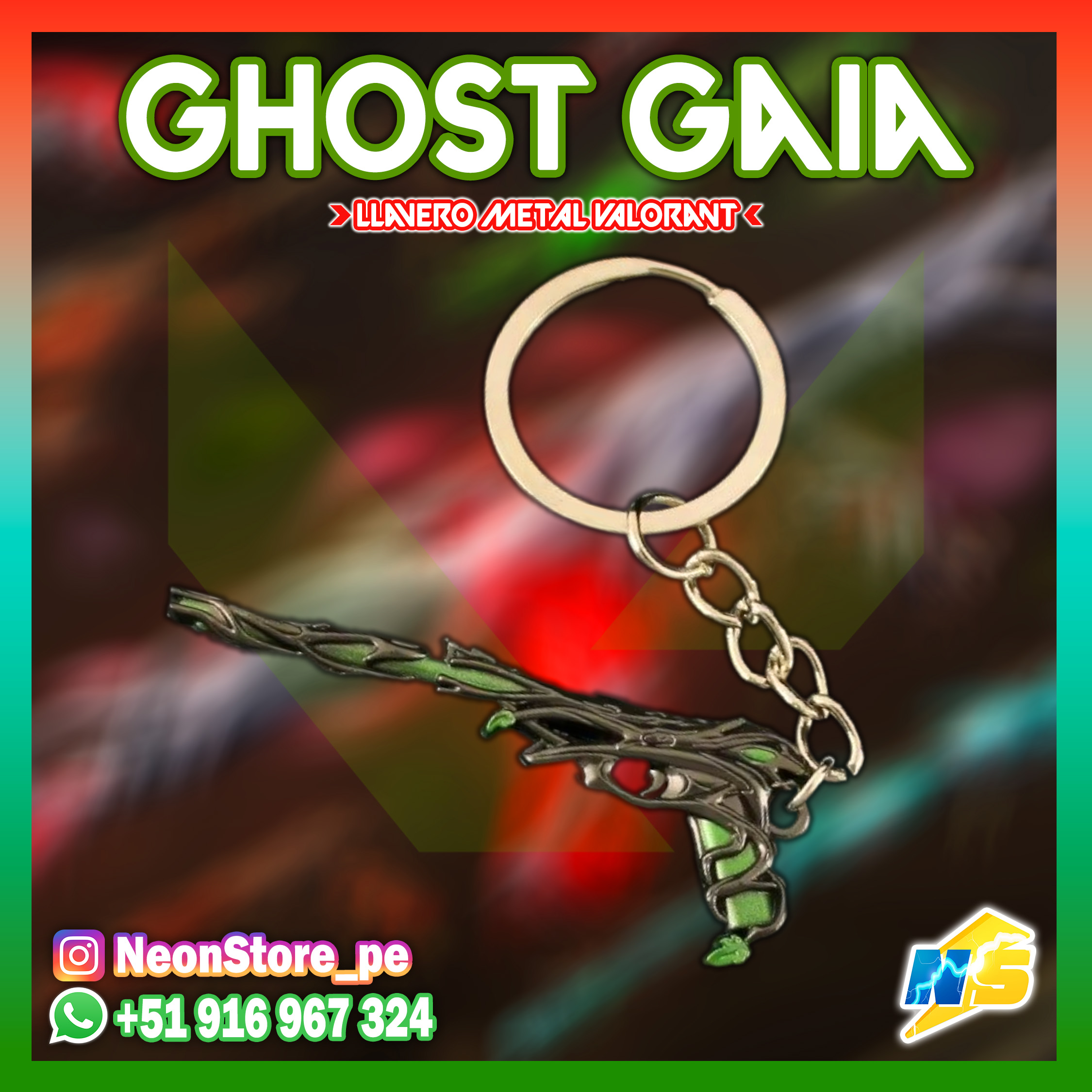 ⚡ Llavero Ghost Gaia 𝗩𝗔𝗟𝗢𝗥𝗔𝗡𝗧 ⚡