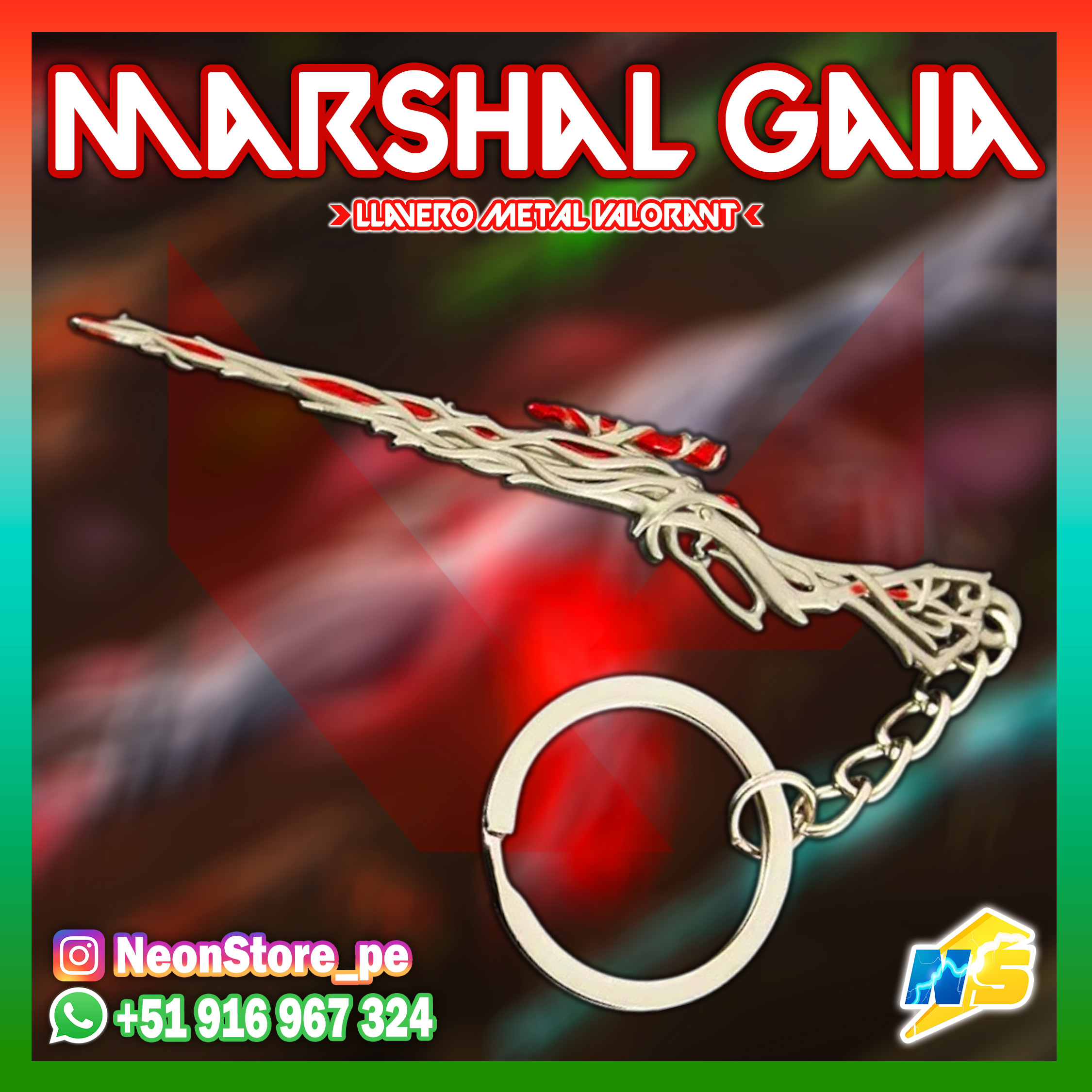 ⚡ Llavero Marshal Gaia 𝗩𝗔𝗟𝗢𝗥𝗔𝗡𝗧 ⚡