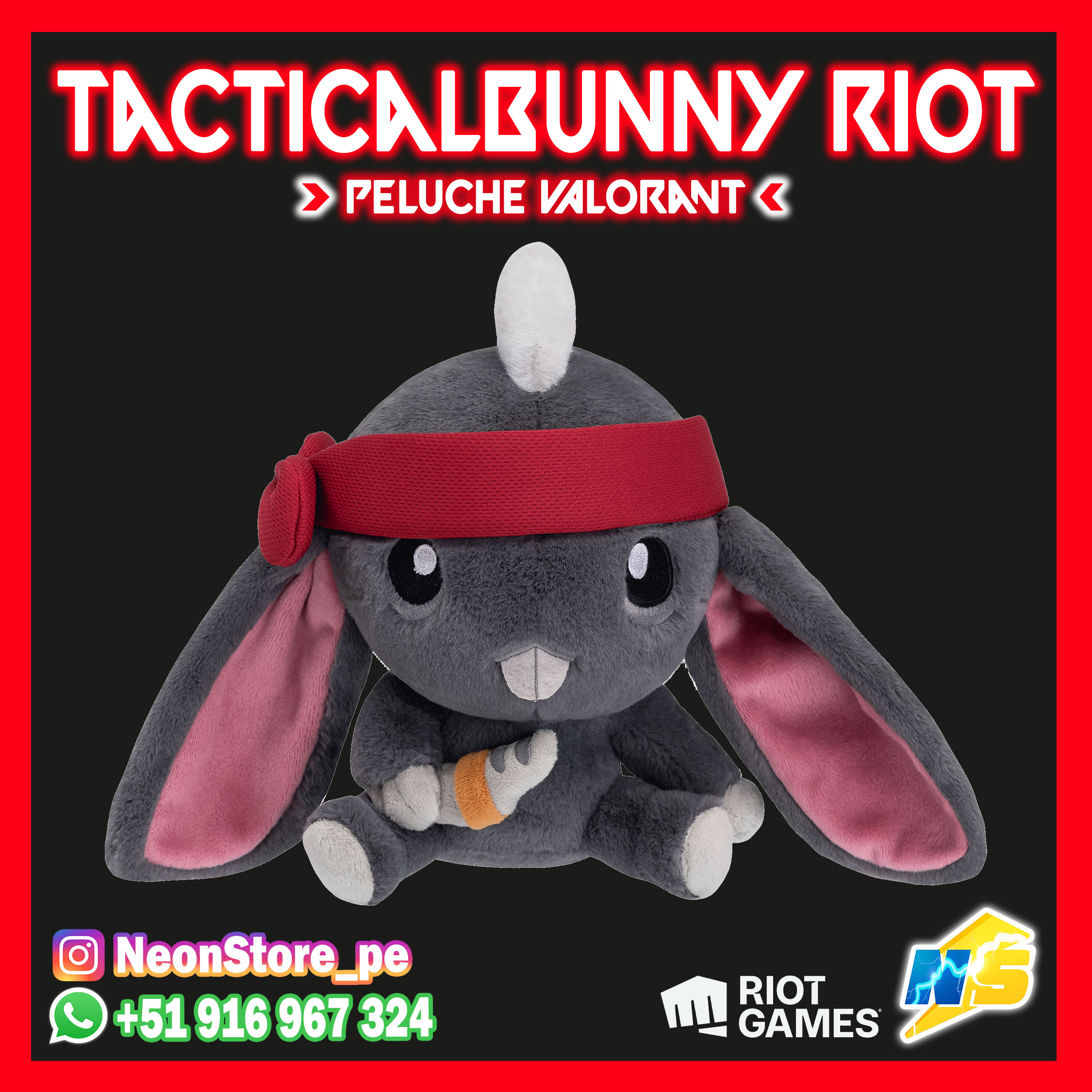 ⚡ Peluche Tactibunny RiotGames 𝗩𝗔𝗟𝗢𝗥𝗔𝗡𝗧 ⚡