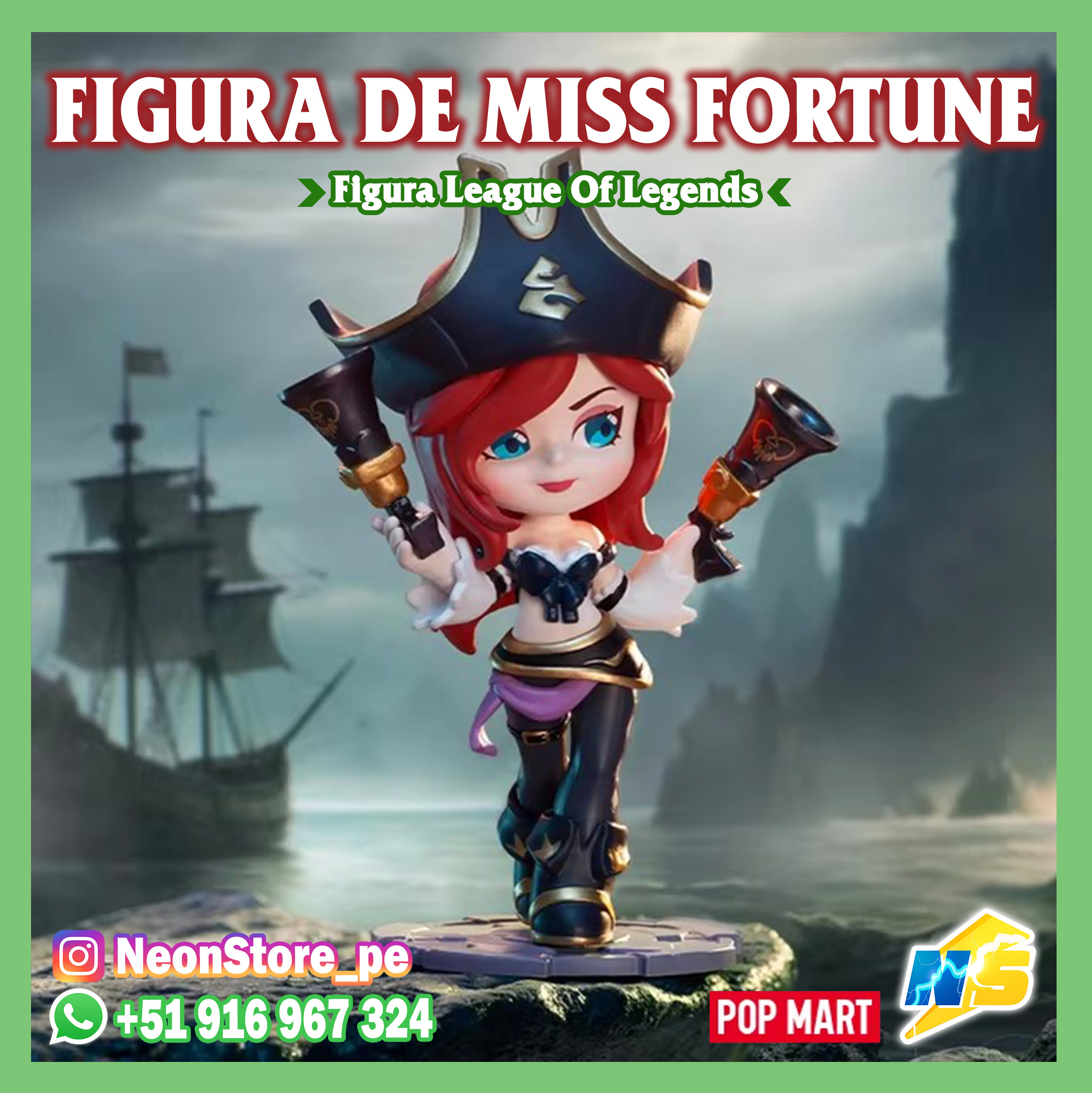 ⚡ Figura de Miss Fortune 𝗟𝗘𝗔𝗚𝗨𝗘 𝗢𝗙 𝗟𝗘𝗚𝗘𝗡𝗗𝗦 ⚡