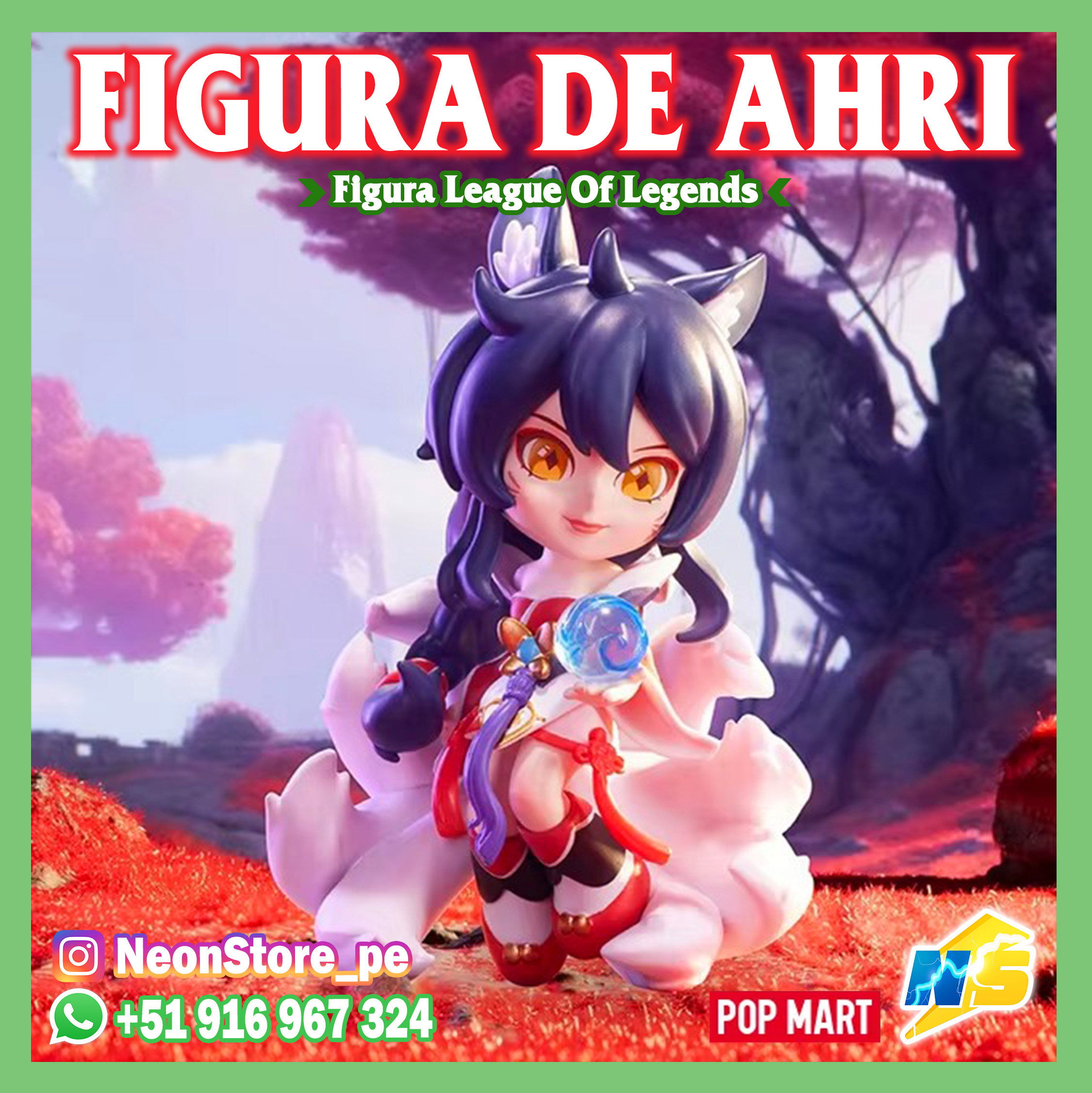 ⚡ Figura de Ahri 𝗟𝗘𝗔𝗚𝗨𝗘 𝗢𝗙 𝗟𝗘𝗚𝗘𝗡𝗗𝗦 ⚡