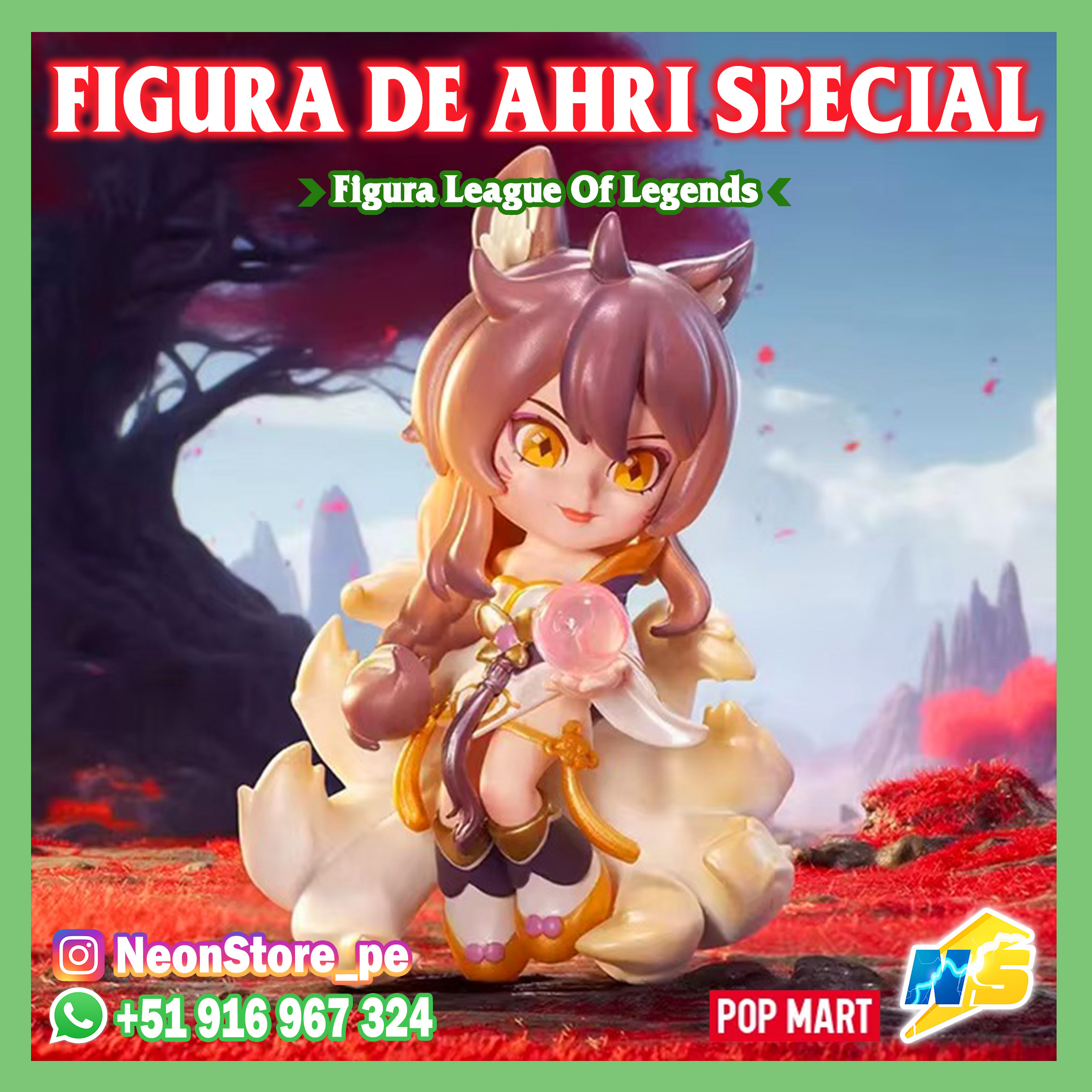 ⚡ Figura de Ahri Special 𝗟𝗘𝗔𝗚𝗨𝗘 𝗢𝗙 𝗟𝗘𝗚𝗘𝗡𝗗𝗦 ⚡