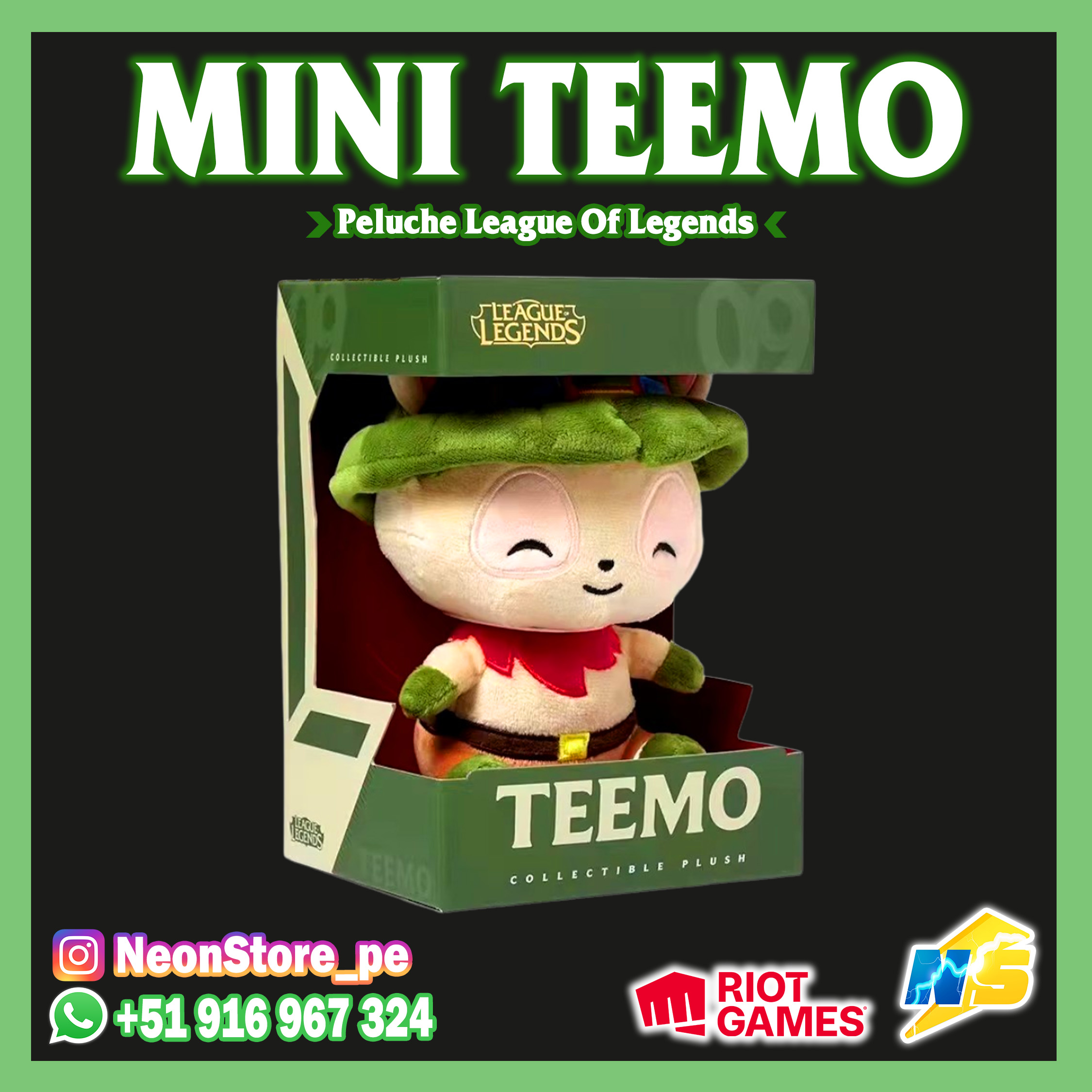 ⚡️ Mini Teemo Peluche LEAGUE OF LEGENDS ⚡️