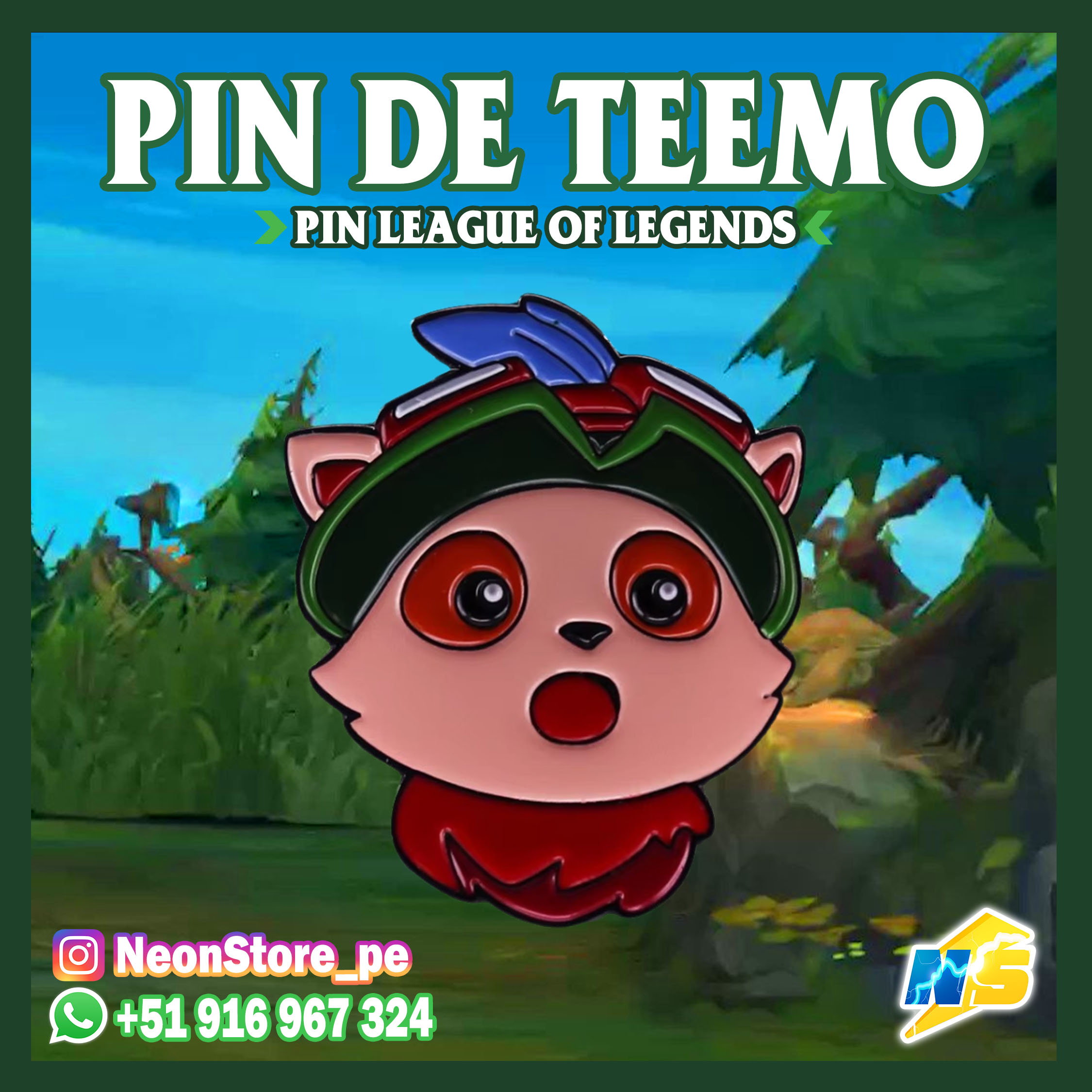⚡ Pin de Teemo 𝗟𝗘𝗔𝗚𝗨𝗘 𝗢𝗙 𝗟𝗘𝗚𝗘𝗡𝗗𝗦 ⚡