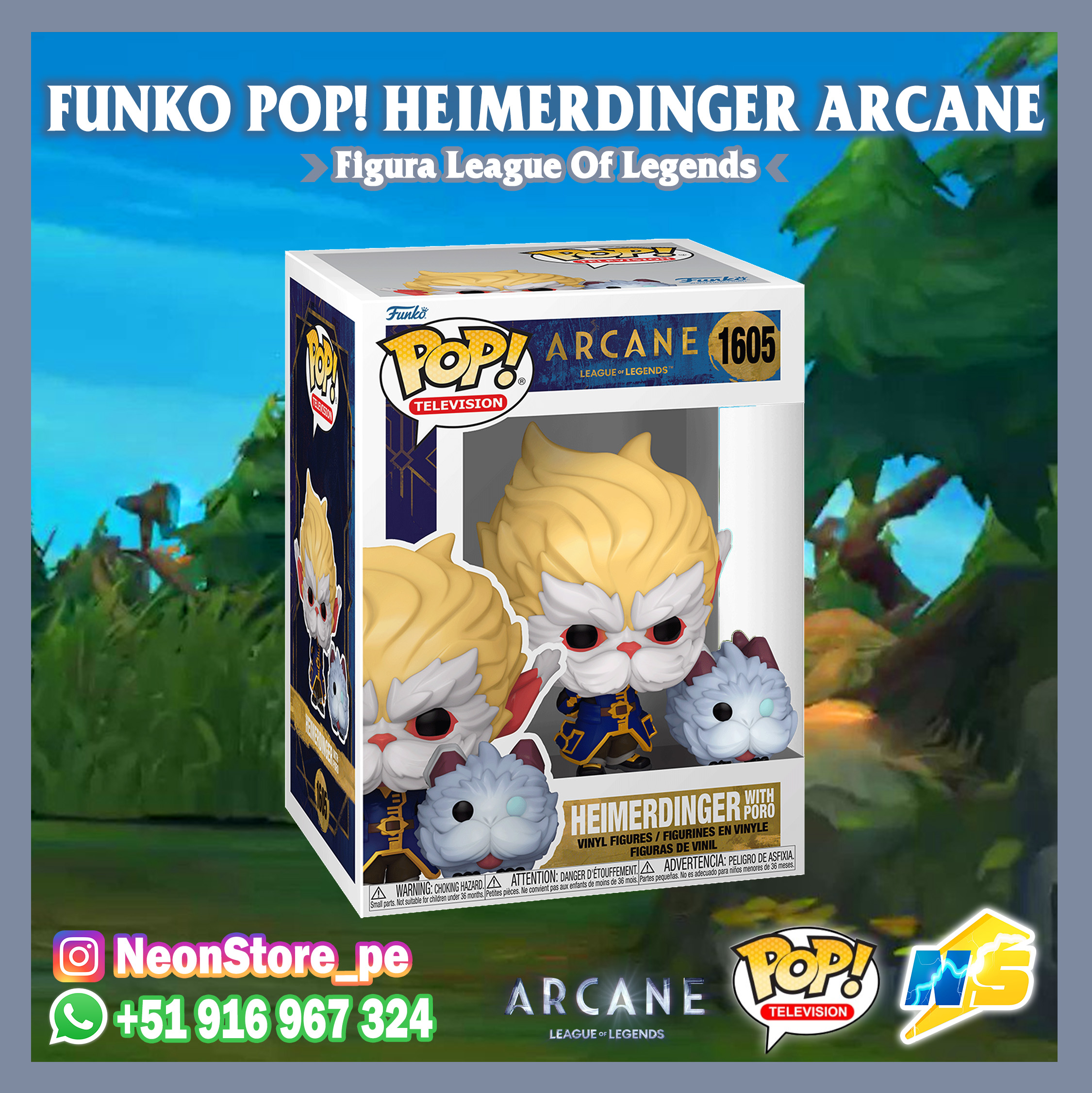 ⚡ FUNKO POP! Heimerdinger ARCANE 𝗟𝗘𝗔𝗚𝗨𝗘 𝗢𝗙 𝗟𝗘𝗚𝗘𝗡𝗗𝗦 ⚡