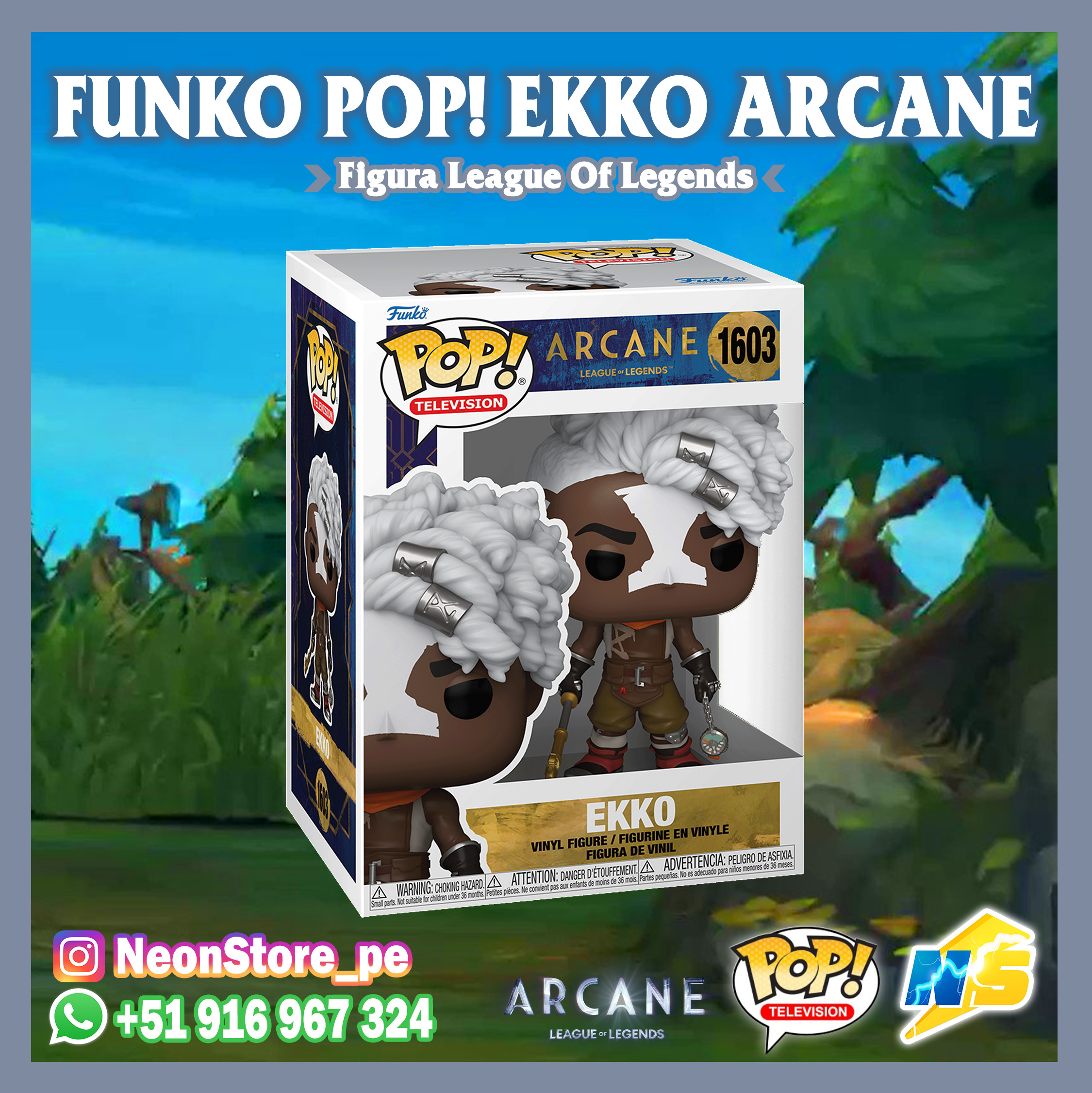 ⚡ FUNKO POP! Ekko ARCANE 𝗟𝗘𝗔𝗚𝗨𝗘 𝗢𝗙 𝗟𝗘𝗚𝗘𝗡𝗗𝗦 ⚡