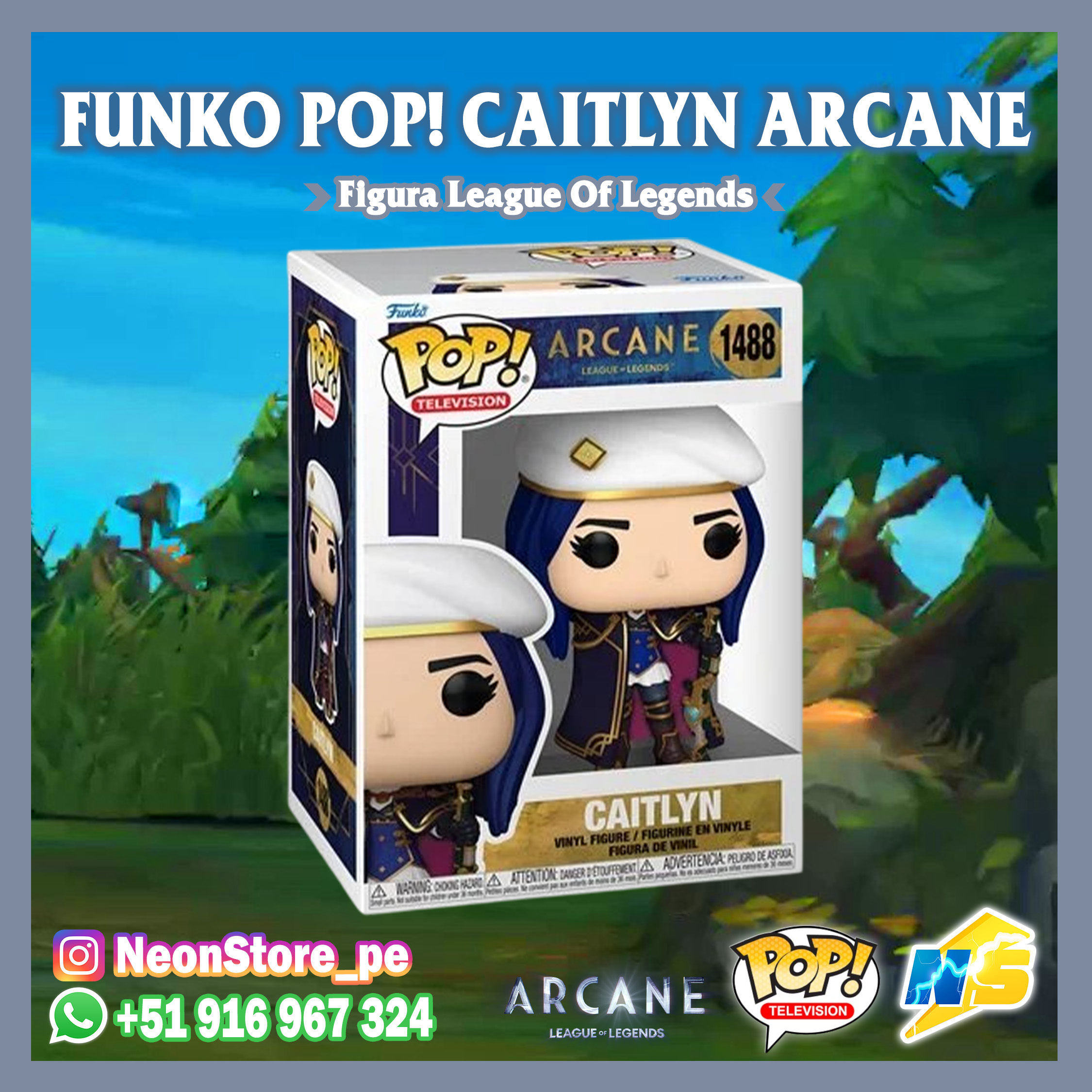 ⚡ FUNKO POP! CAITLYN ARCANE 𝗟𝗘𝗔𝗚𝗨𝗘 𝗢𝗙 𝗟𝗘𝗚𝗘𝗡𝗗𝗦 ⚡