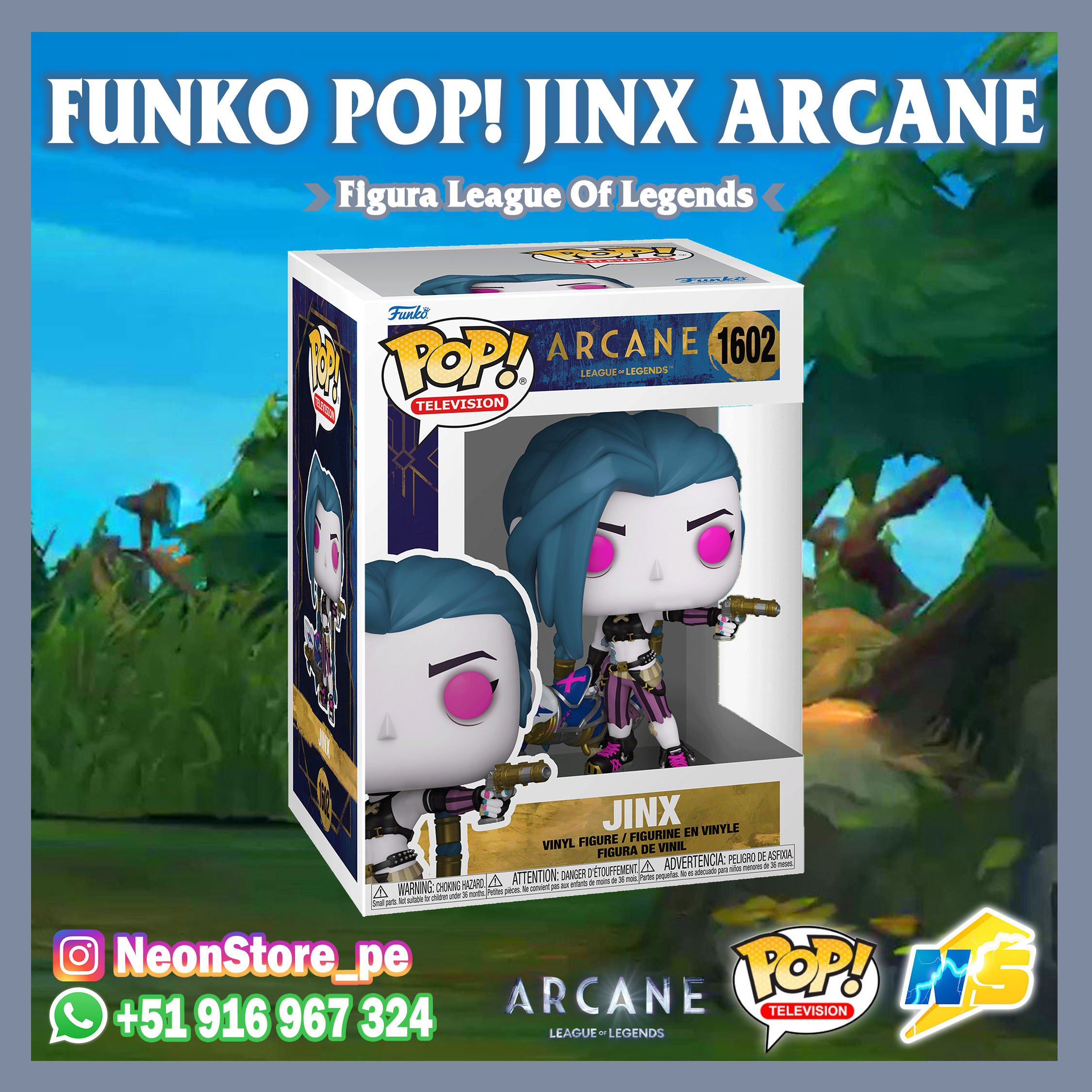 ⚡ FUNKO POP! JINX ARCANE 𝗟𝗘𝗔𝗚𝗨𝗘 𝗢𝗙 𝗟𝗘𝗚𝗘𝗡𝗗𝗦 ⚡