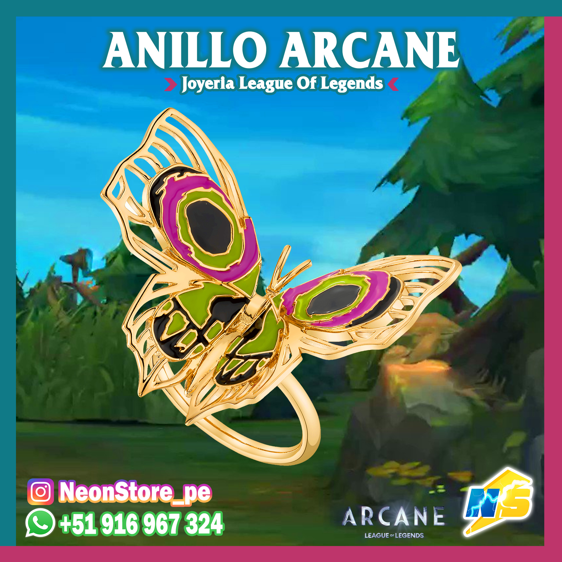 ⚡ Anillo Arcane LEAGUE OF LEGENDS ⚡