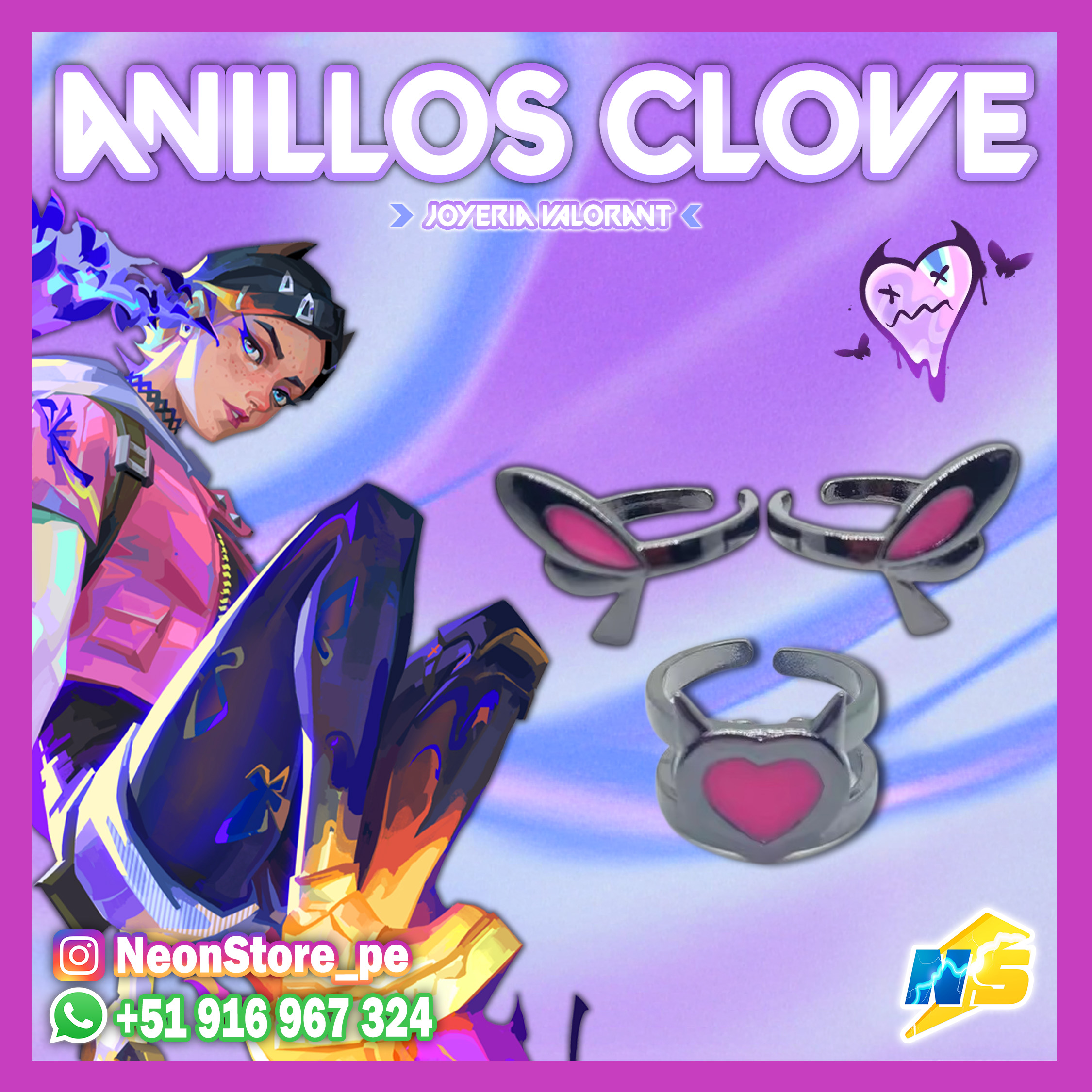 ⚡ Anillos de Clove VALORANT ⚡