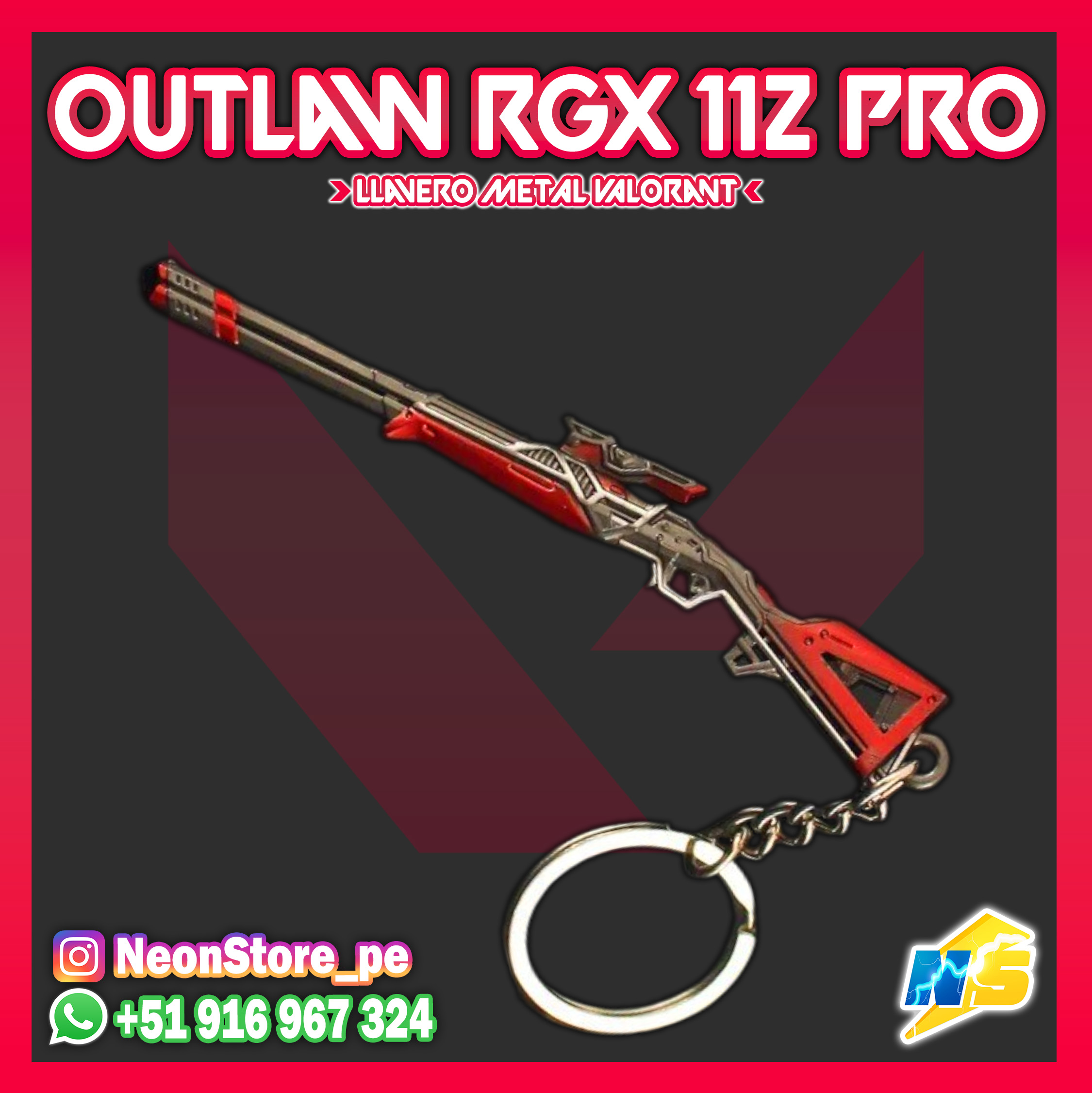 ⚡ Llavero outlaw RGX 11z pro VALORANT ⚡