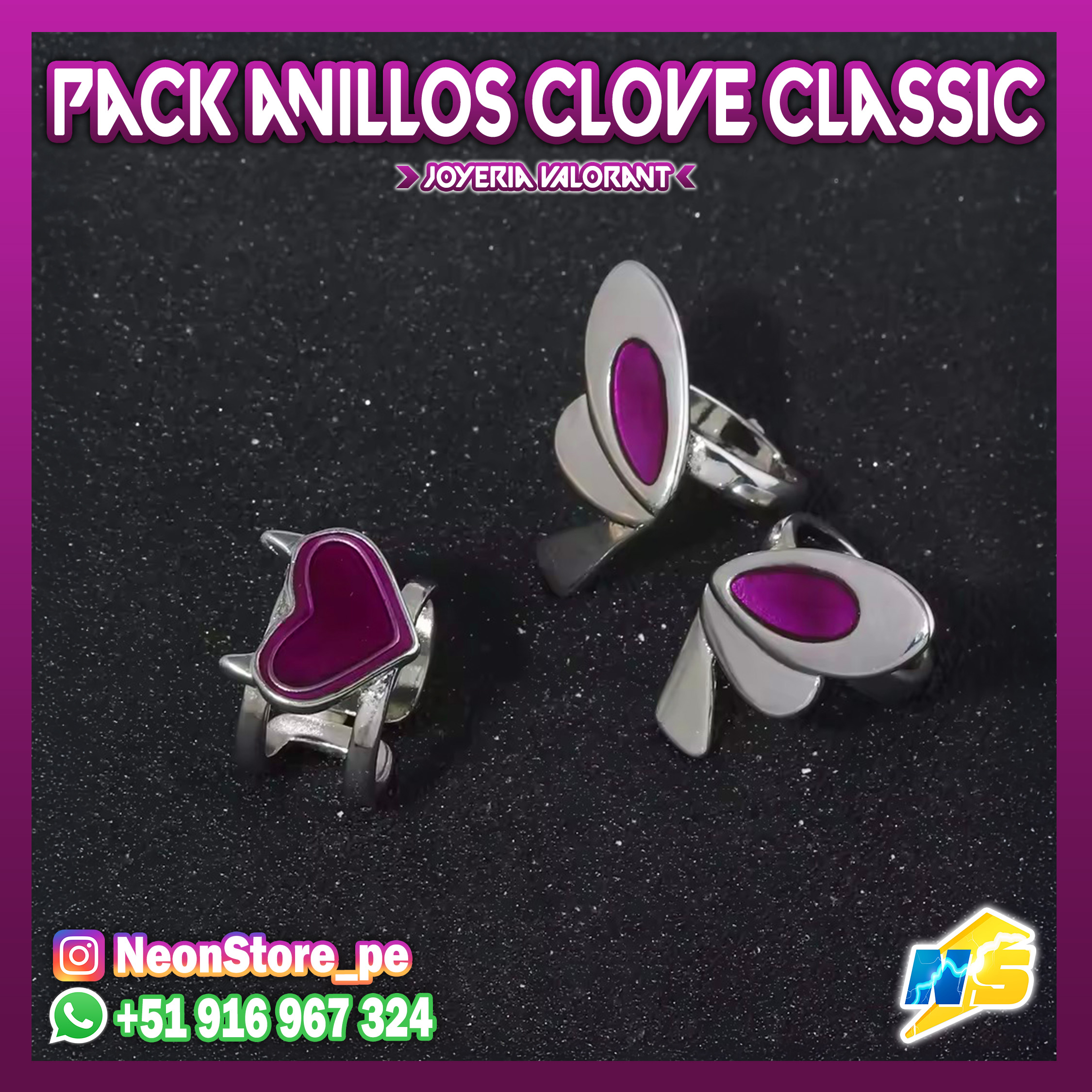 ⚡ Pack Anillos Clove Classic VALORANT ⚡