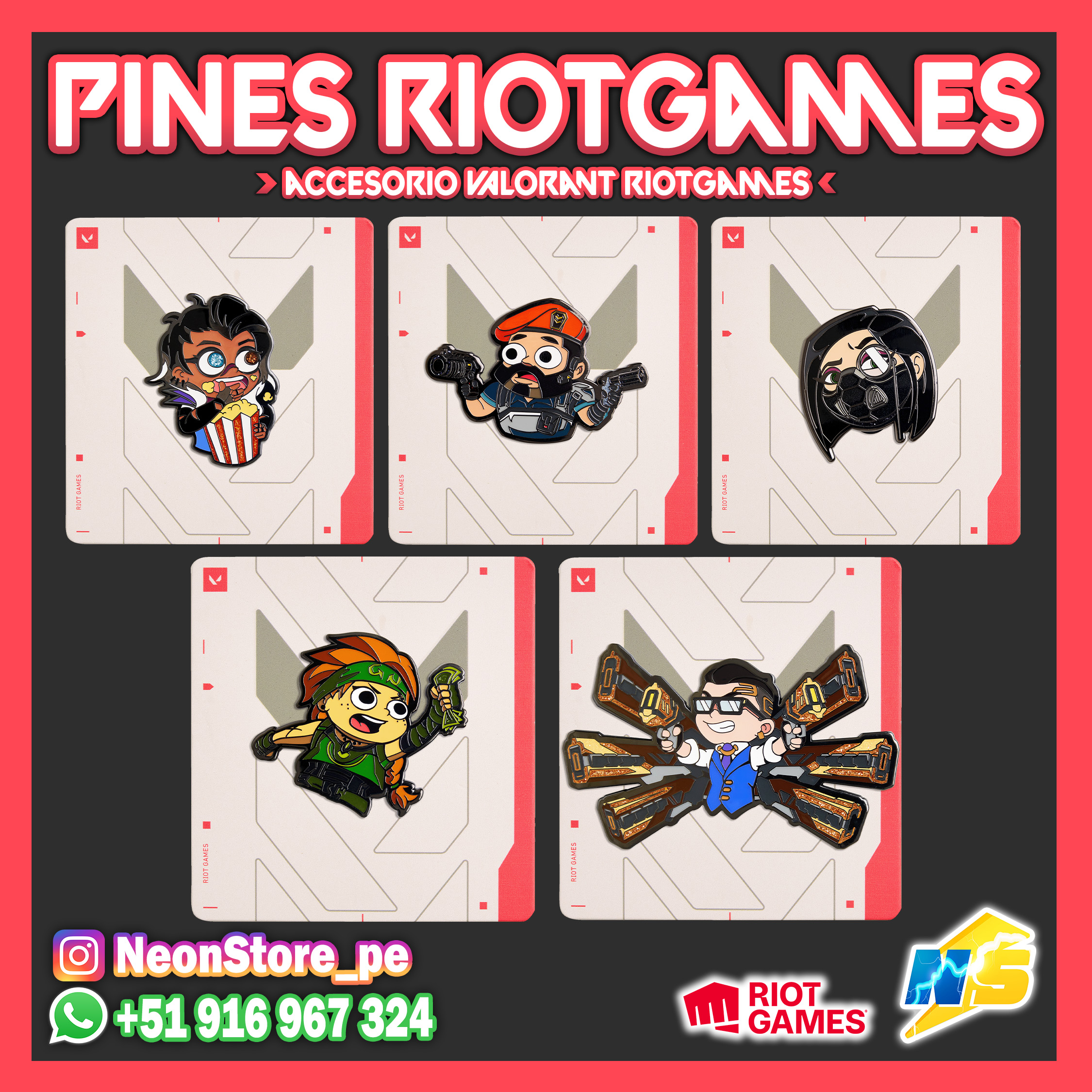 ⚡ TODO EL PACK de Pines RiotGames VALORANT ⚡