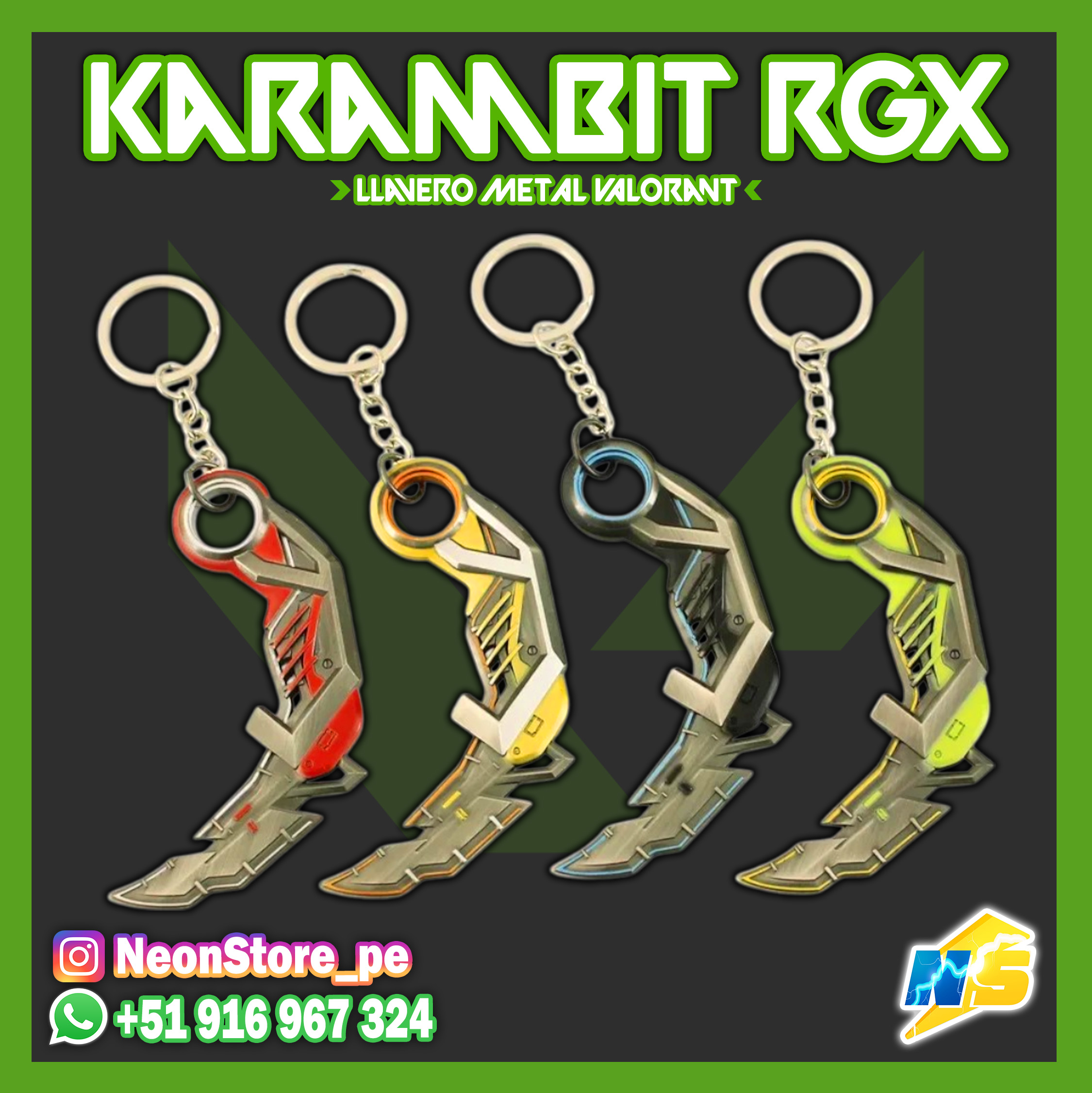 ⚡ Llavero Karambit RGX VALORANT ⚡