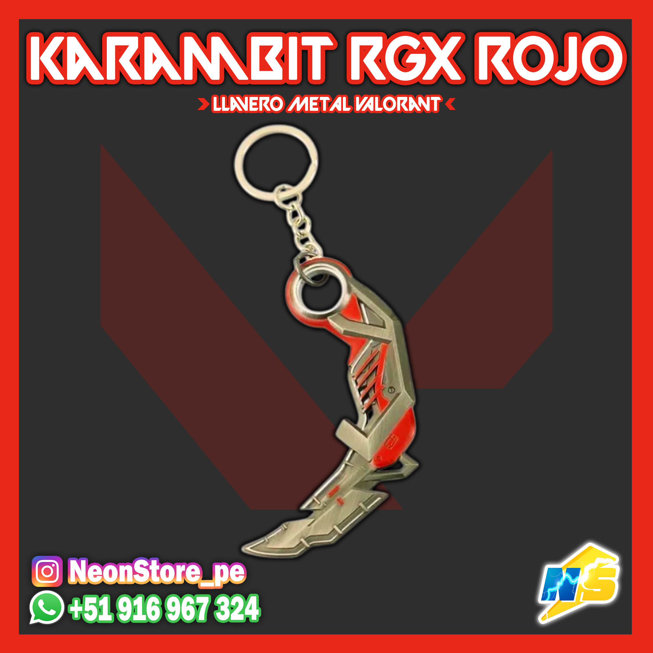 ⚡ Llavero Karambit RGX VALORANT ⚡