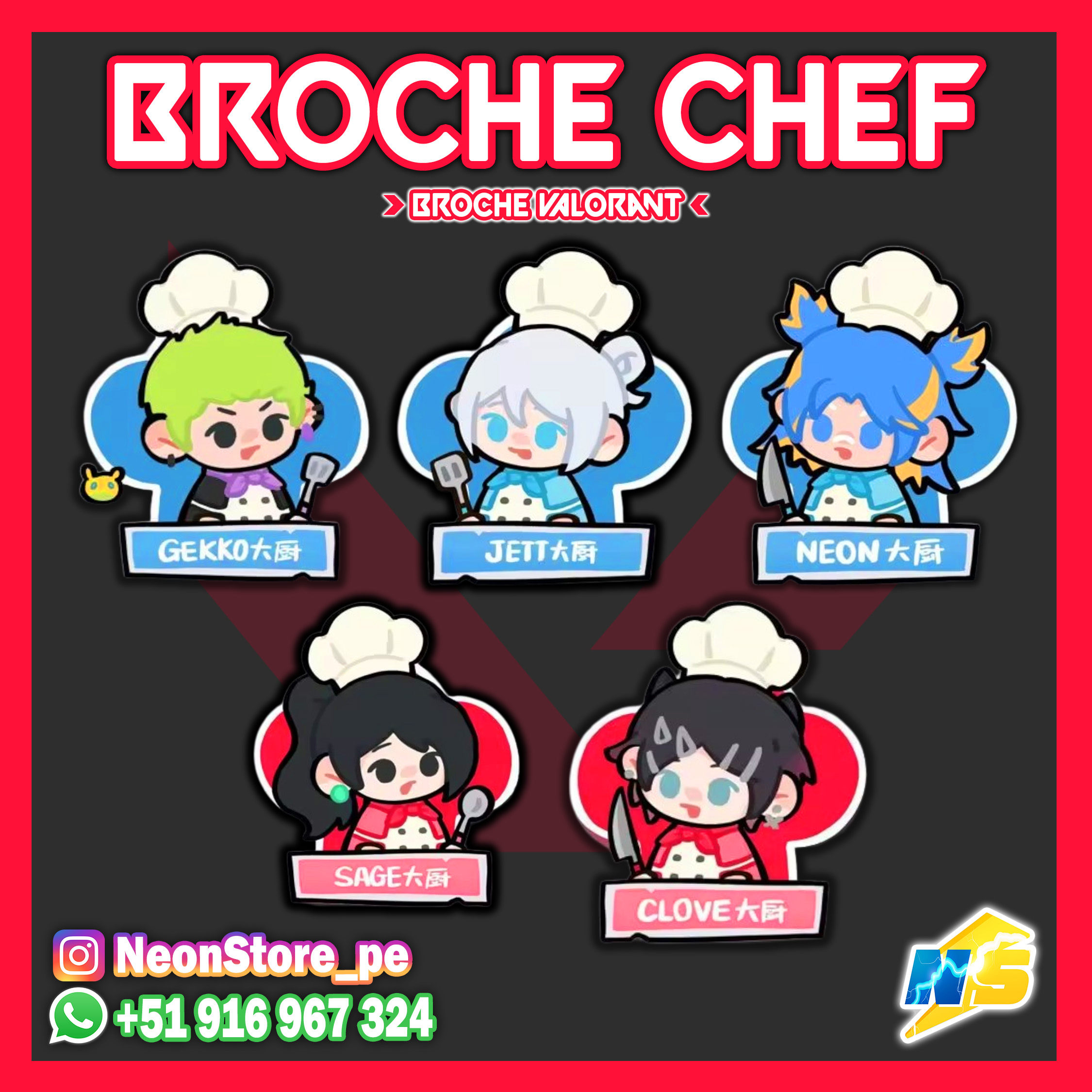 ⚡ Broches Chef VALORANT ⚡