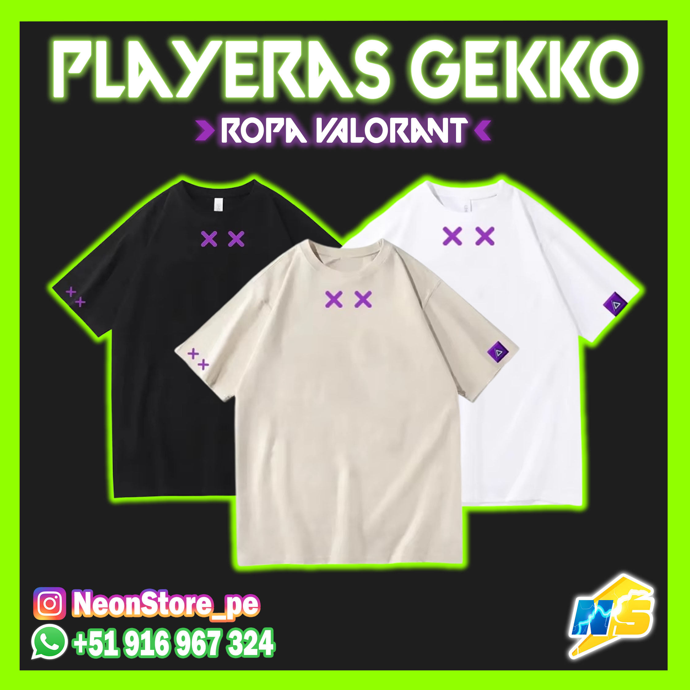 ⚡ Playeras Gekko VALORANT ⚡