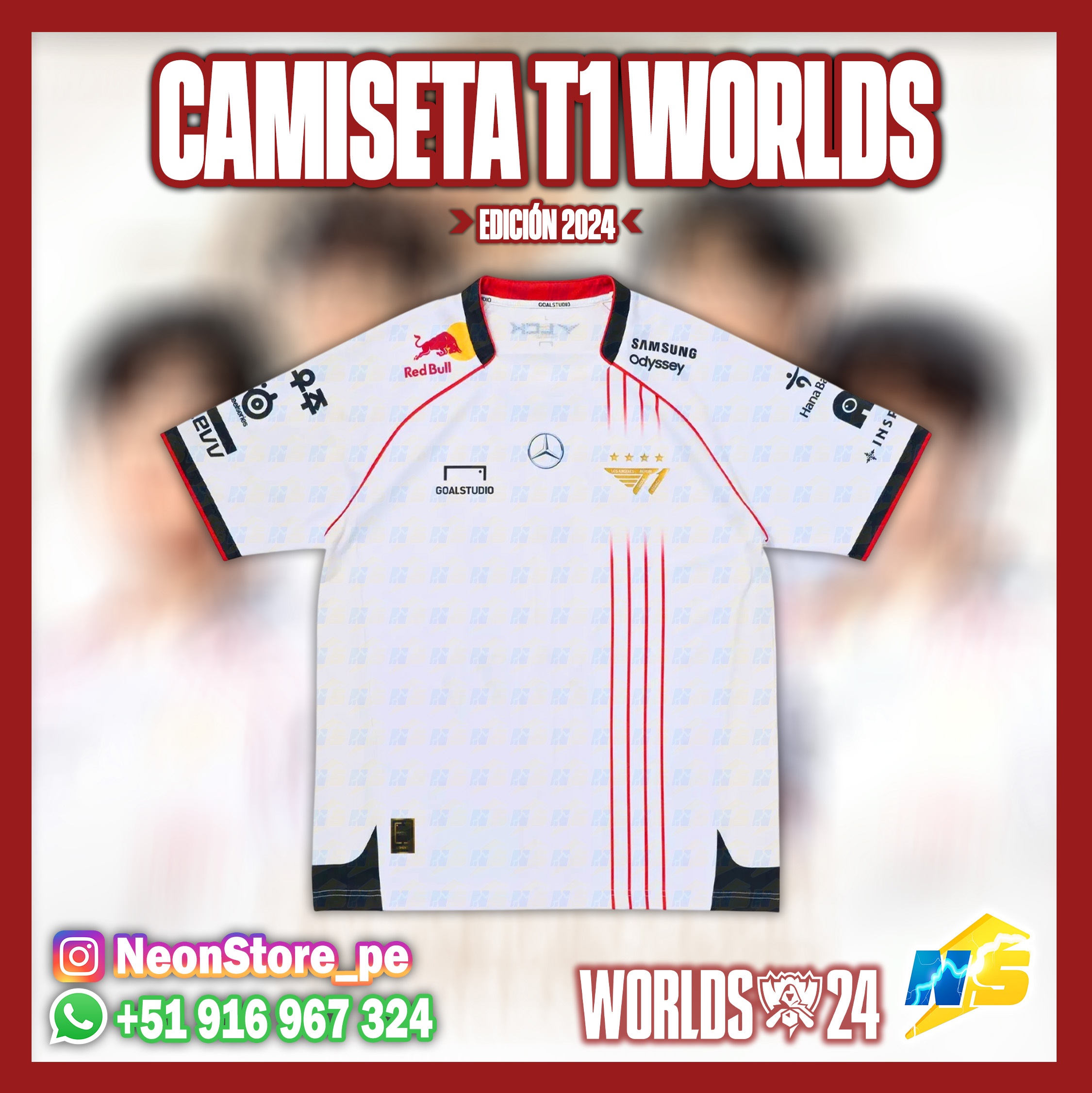 ⚡ CAMISETAS T1 WORLDS EDICIÓN 2024 - LEAGUE OF LEGENDS ⚡ - ✨100% personalizable✨