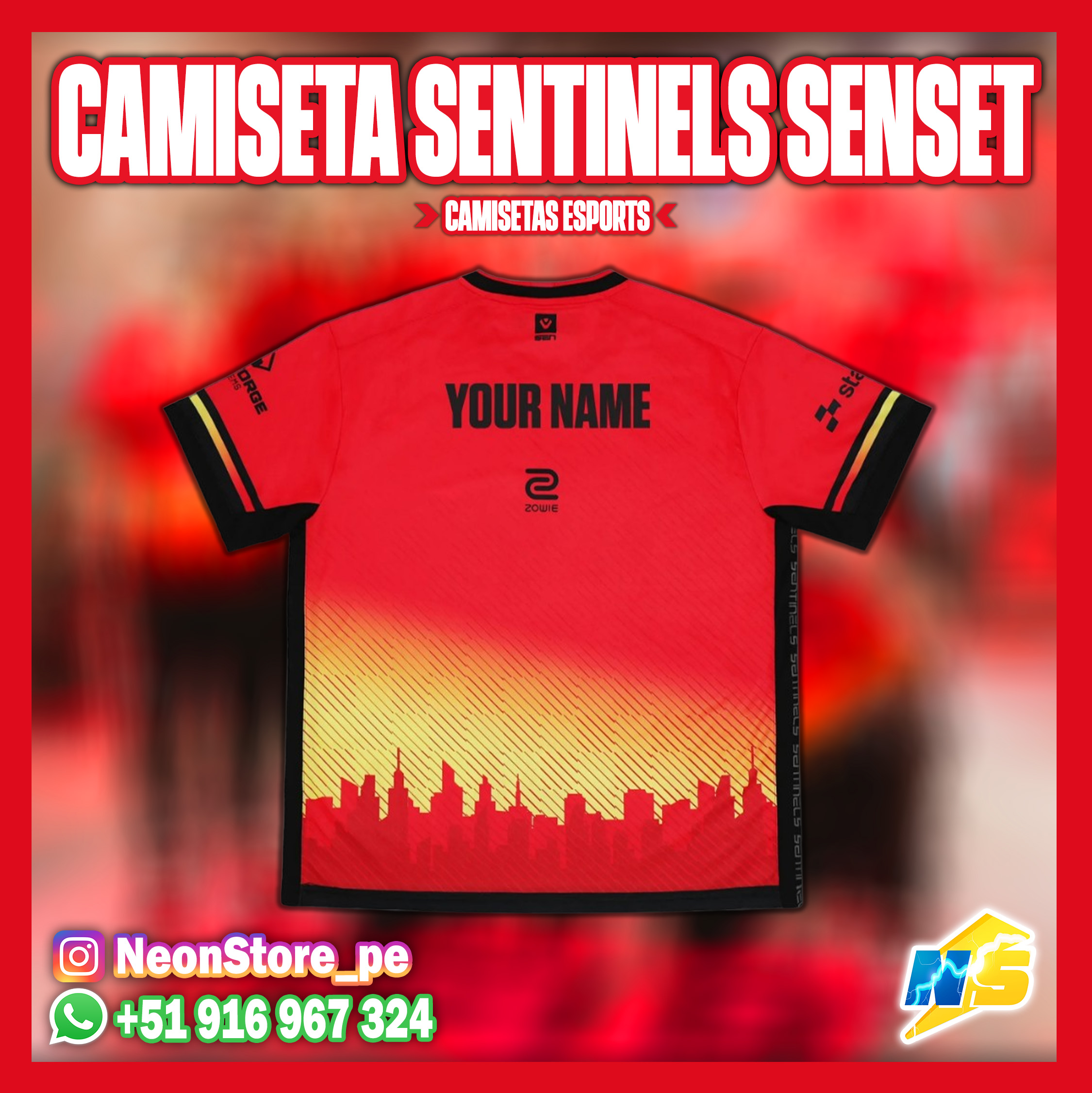 ⚡ Camiseta Sentinels SENset ⚡ - ✨100% personalizable✨