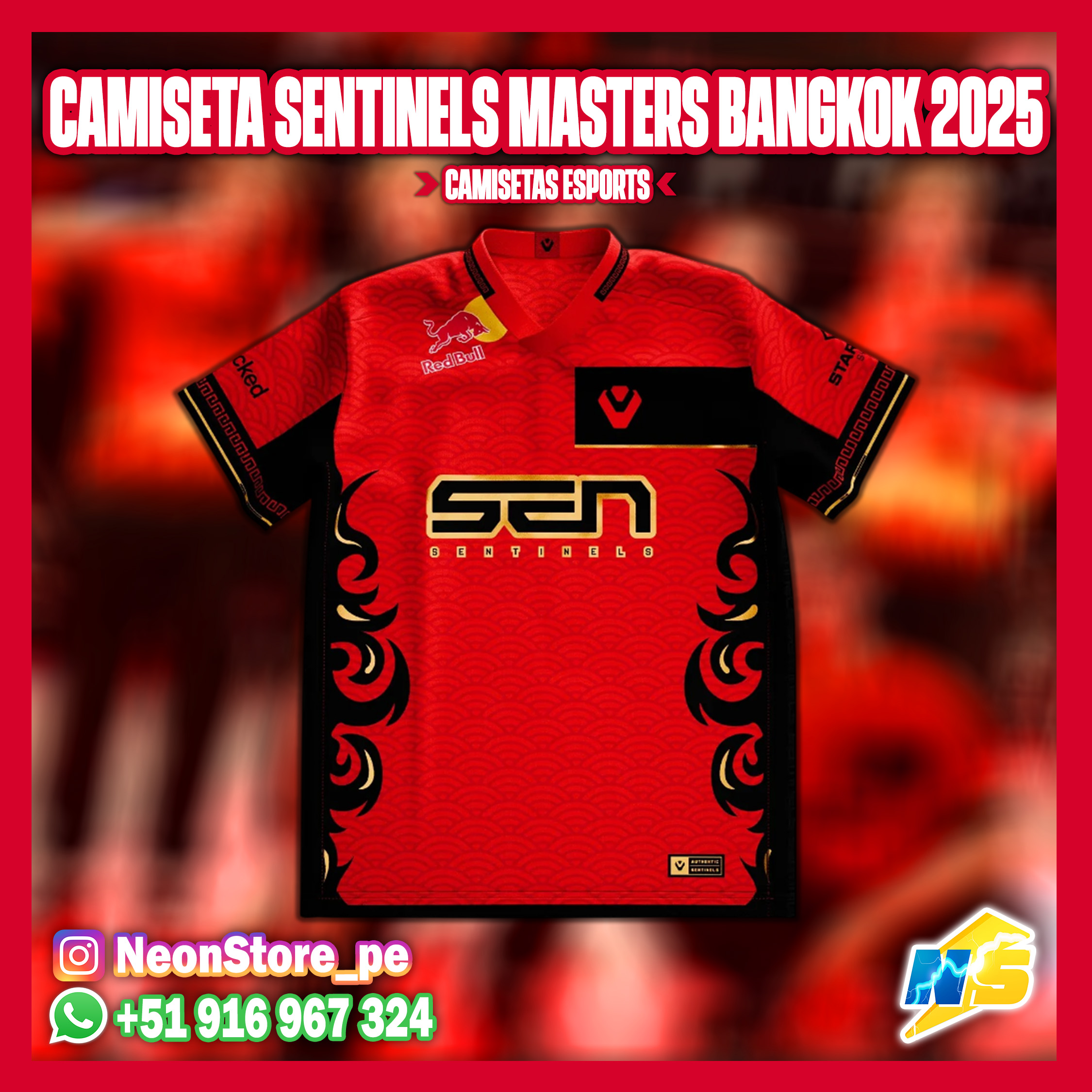 ⚡ Camiseta Sentinels Masters Bangkok 2025 ⚡ - ✨100% personalizable✨
